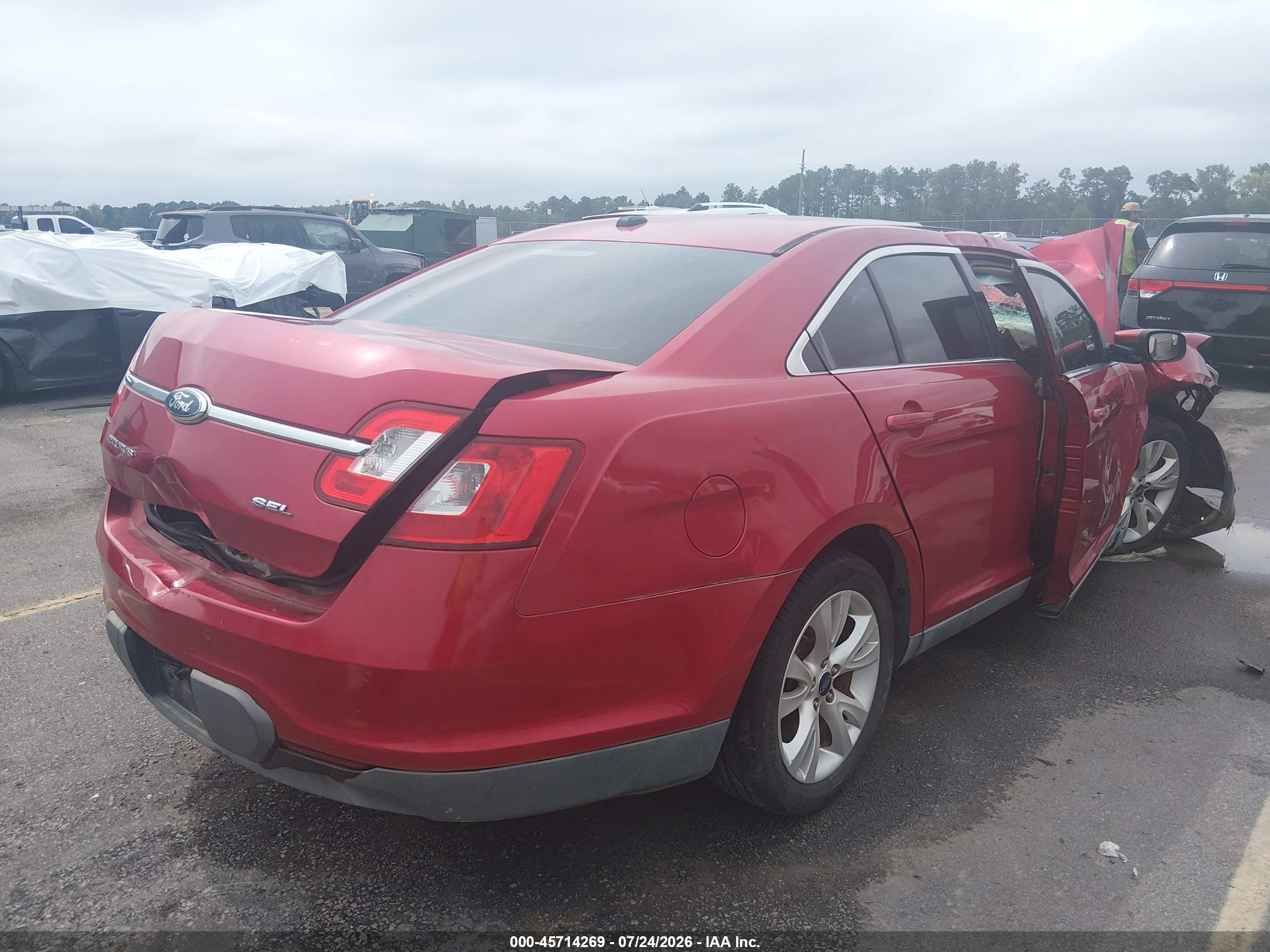 2012 Ford Taurus Sel Burgundy vin: 1FAHP2EW9CG102499