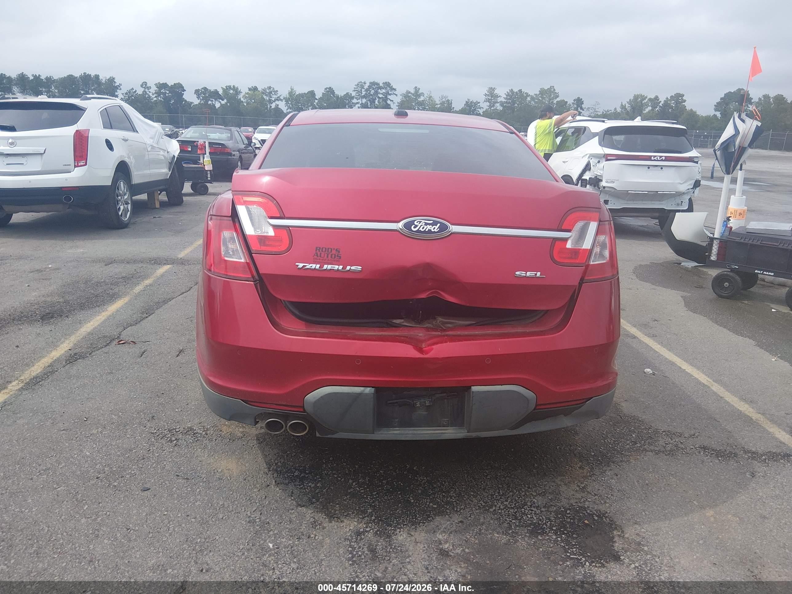 2012 Ford Taurus Sel Burgundy vin: 1FAHP2EW9CG102499