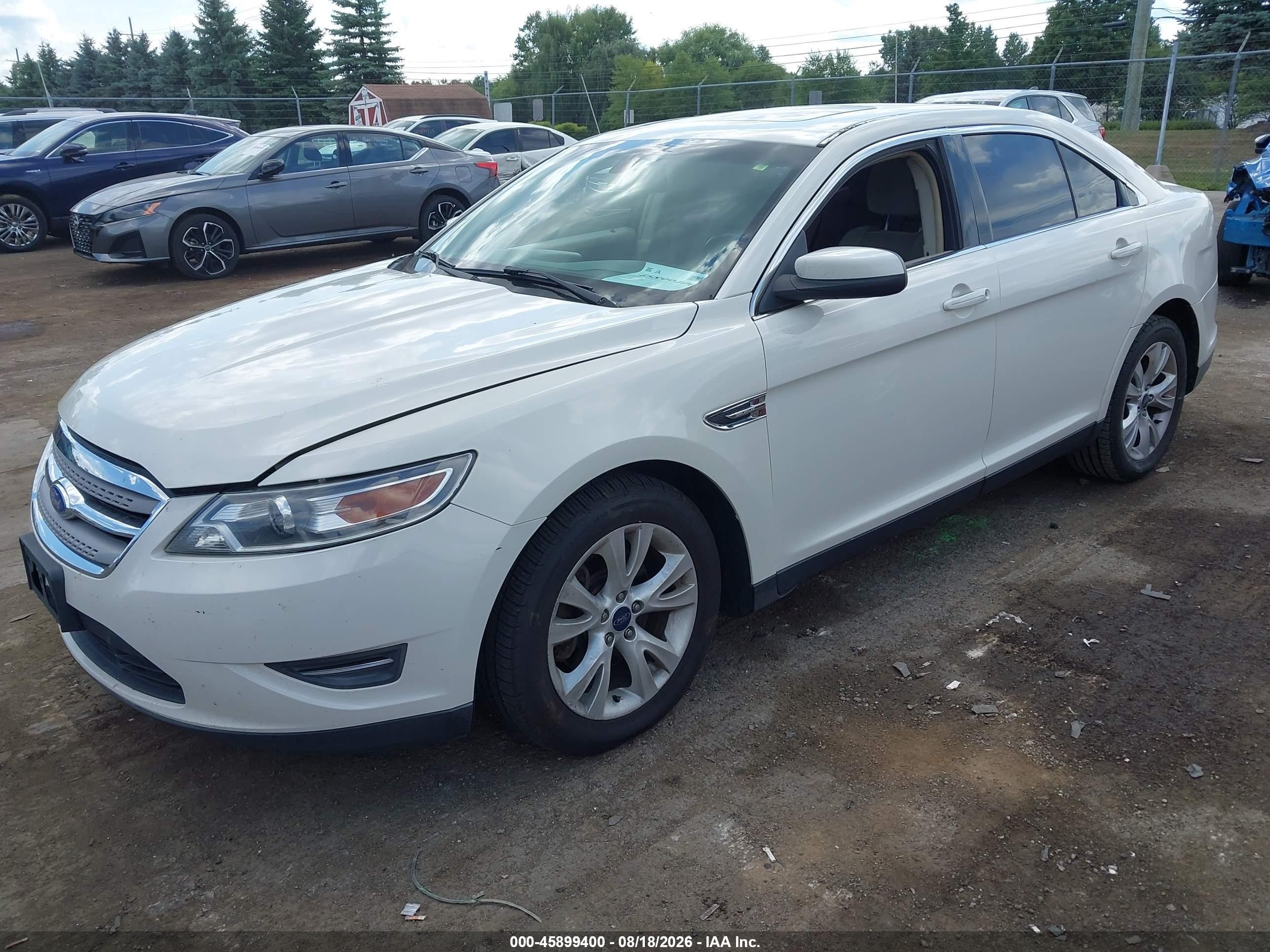 2012 Ford Taurus Sel White vin: 1FAHP2EW9CG121778