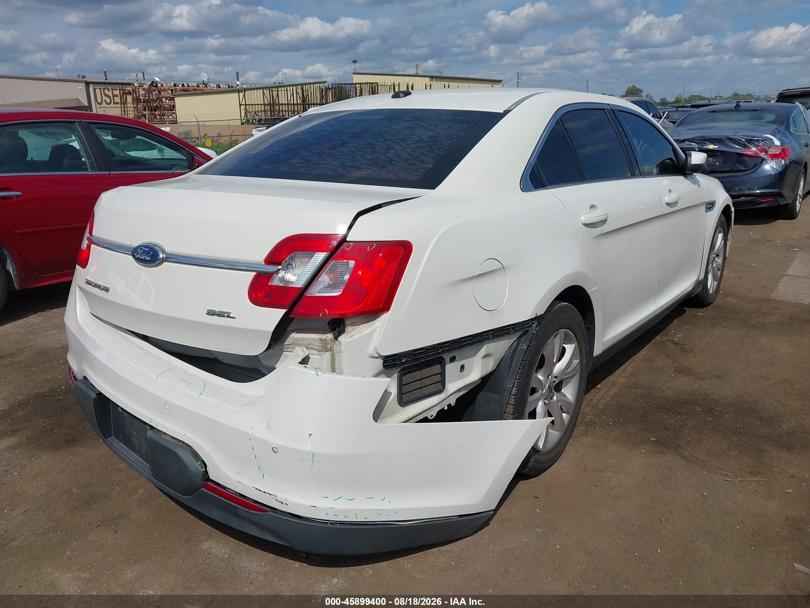 2012 Ford Taurus Sel White vin: 1FAHP2EW9CG121778