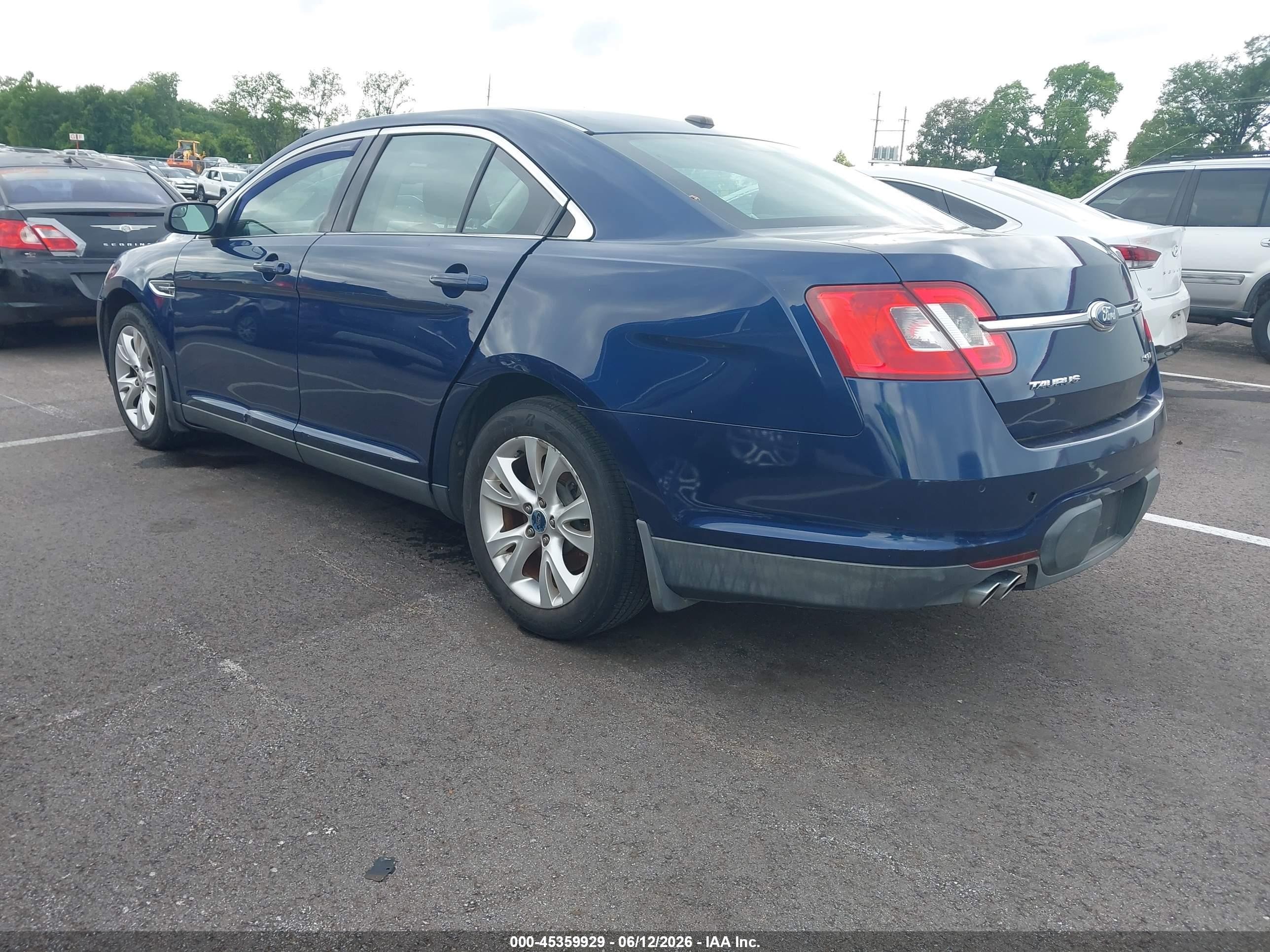 2012 Ford Taurus Sel Blue vin: 1FAHP2EW9CG124177