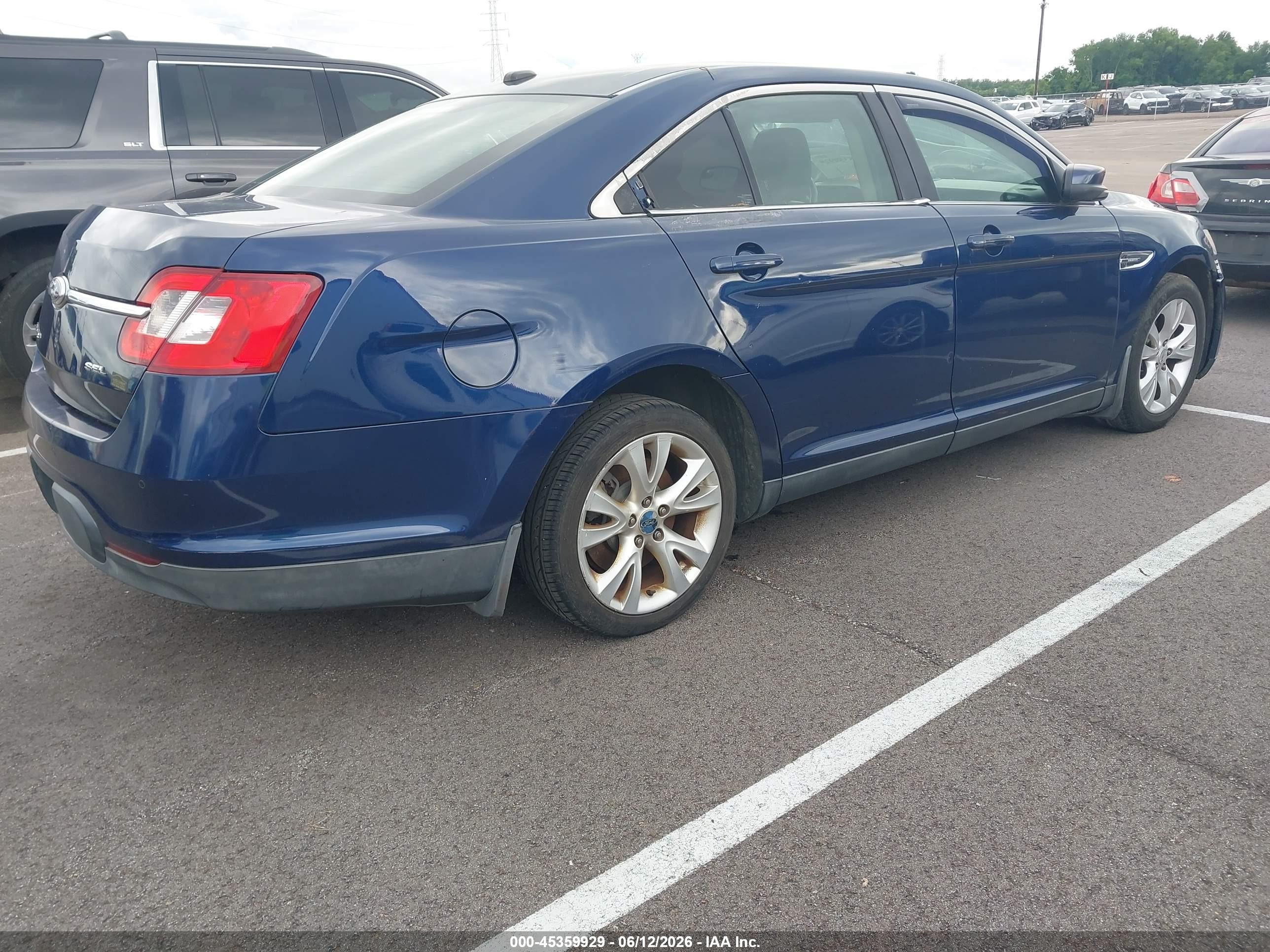2012 Ford Taurus Sel Blue vin: 1FAHP2EW9CG124177