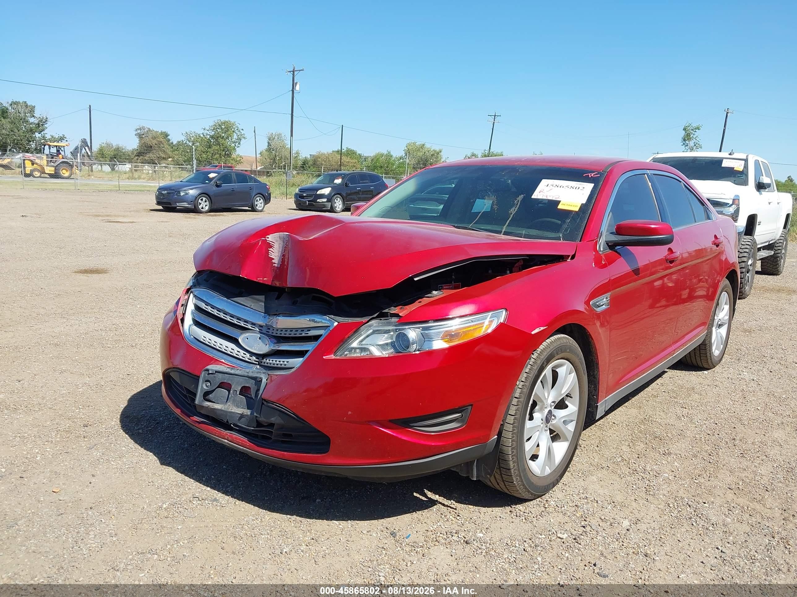 2012 Ford Taurus Sel Red vin: 1FAHP2EW9CG138774