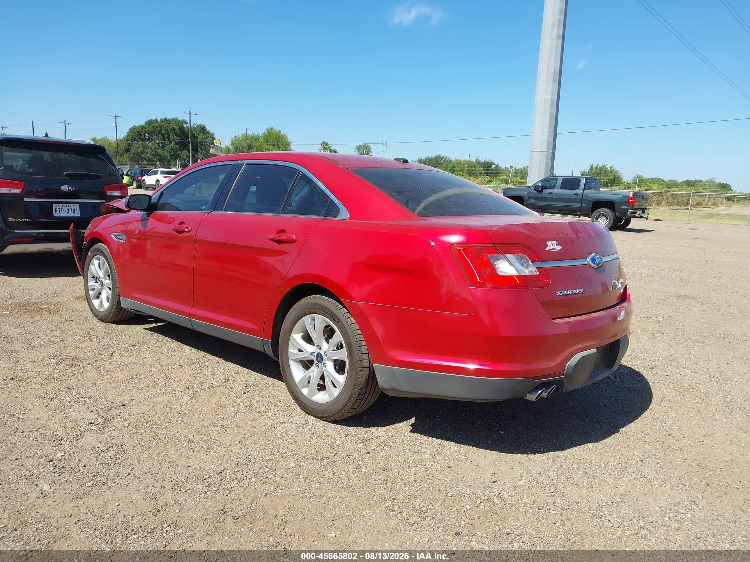 2012 Ford Taurus Sel Red vin: 1FAHP2EW9CG138774