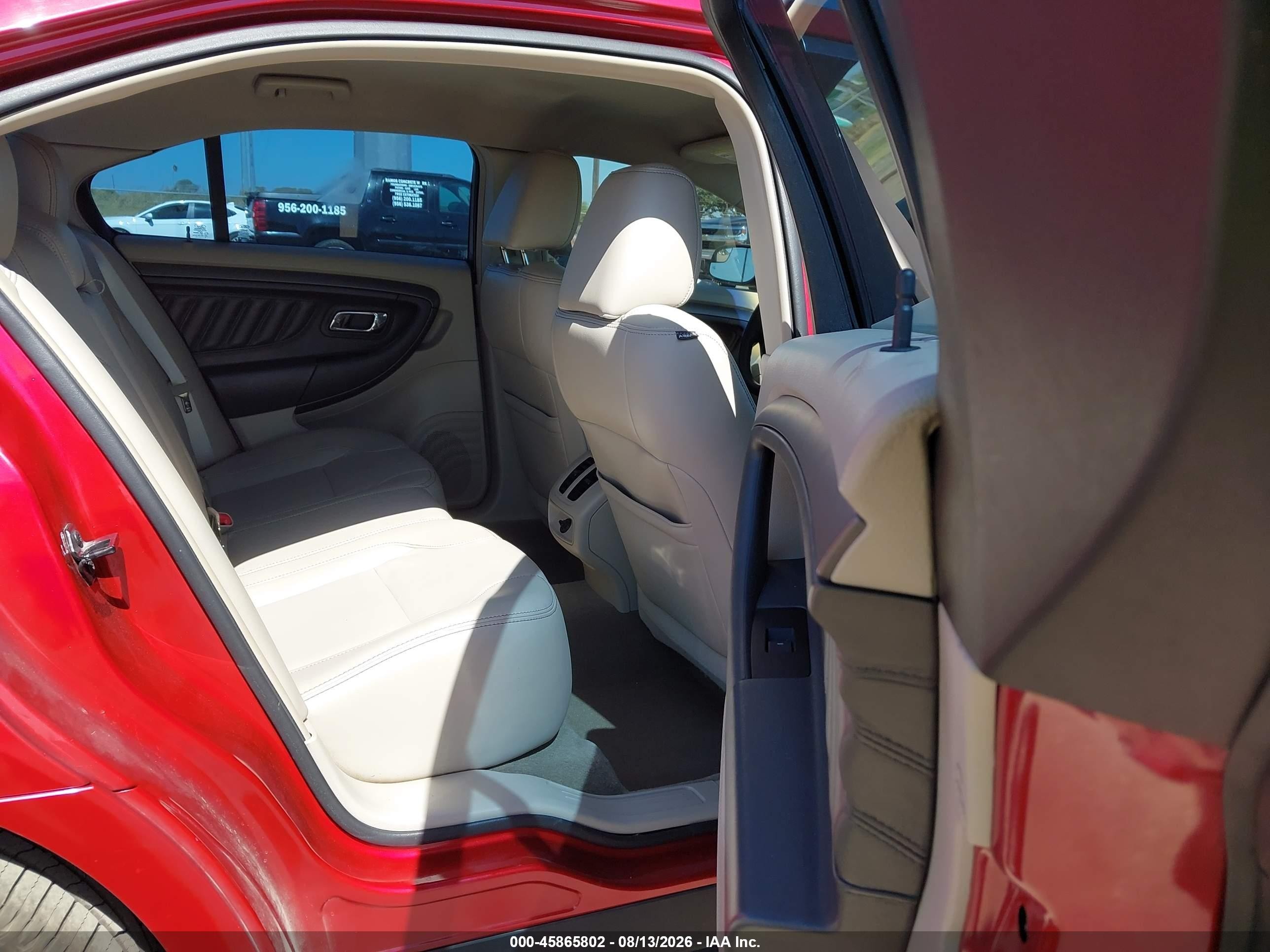 2012 Ford Taurus Sel Red vin: 1FAHP2EW9CG138774