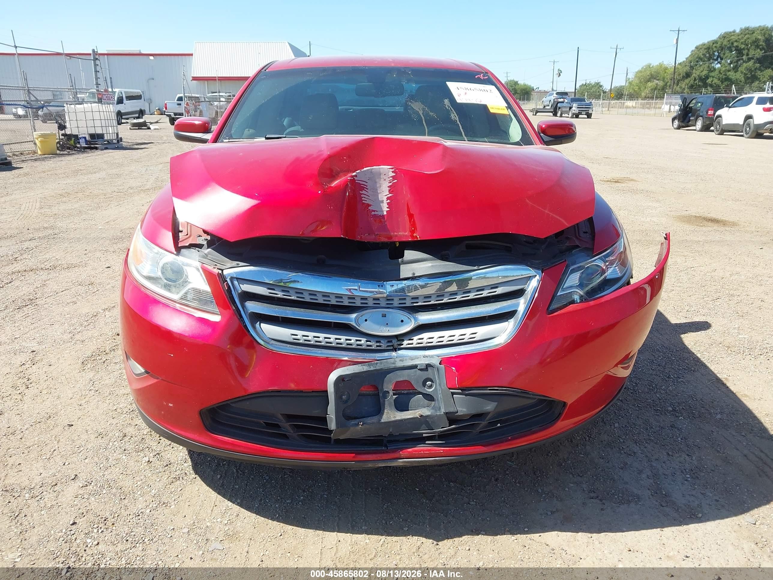 2012 Ford Taurus Sel Red vin: 1FAHP2EW9CG138774