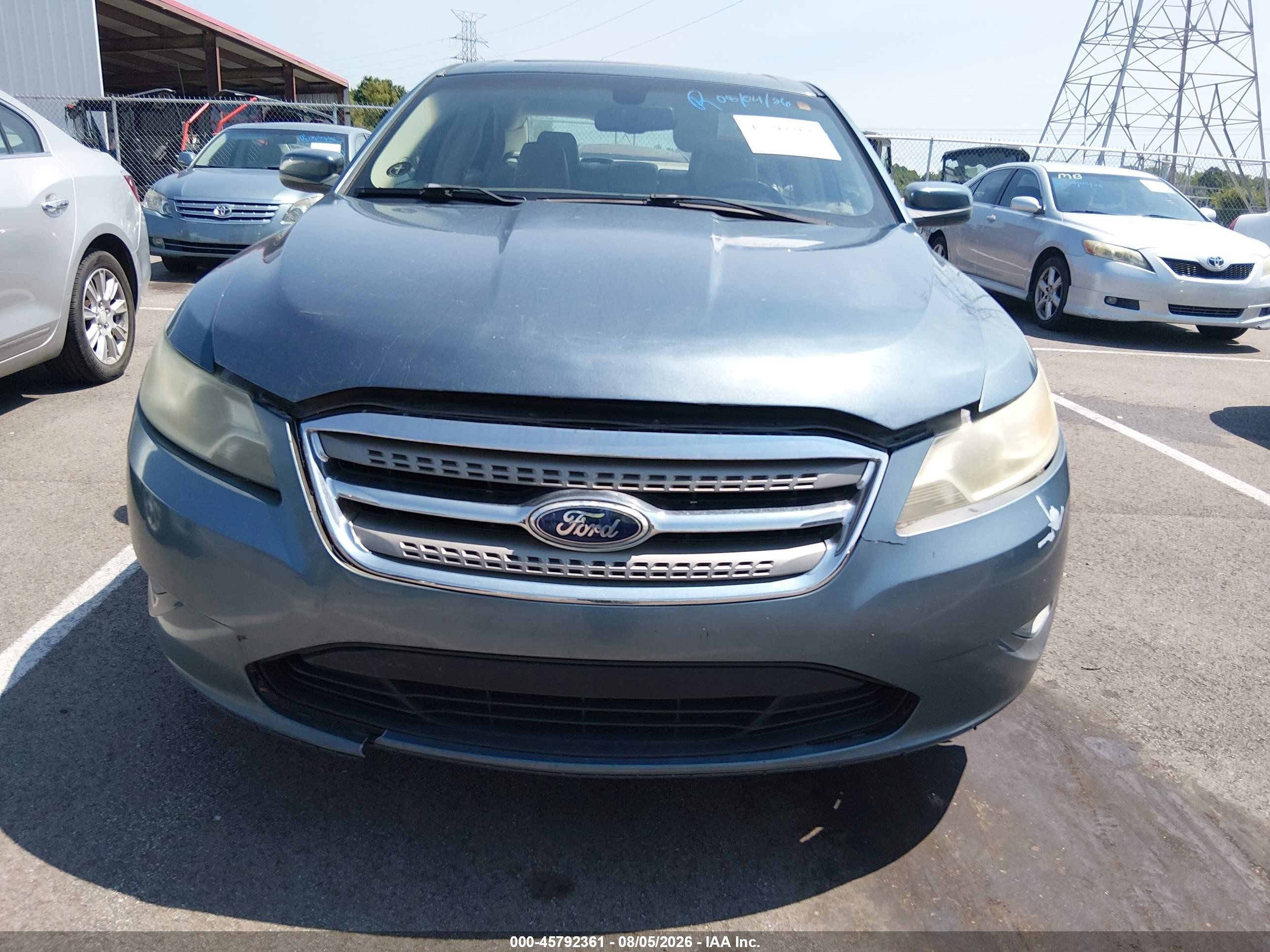 2010 Ford Taurus Sel Light Blue vin: 1FAHP2EWXAG161204