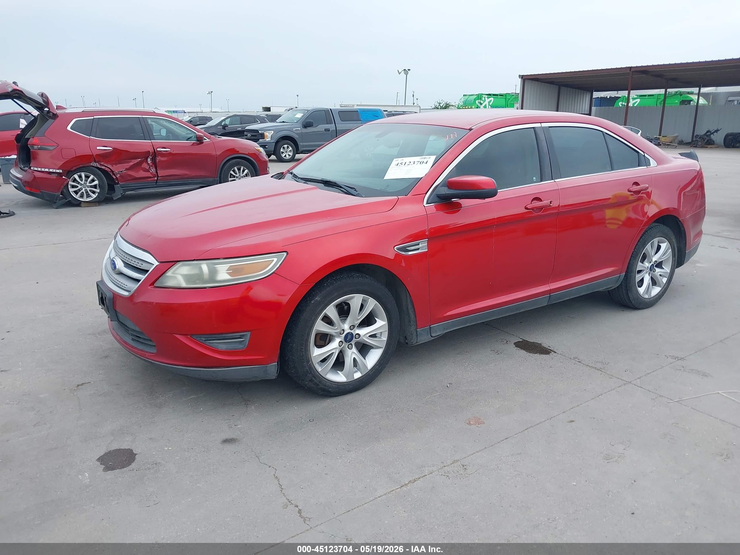 2012 Ford Taurus Sel Red vin: 1FAHP2EWXCG123619