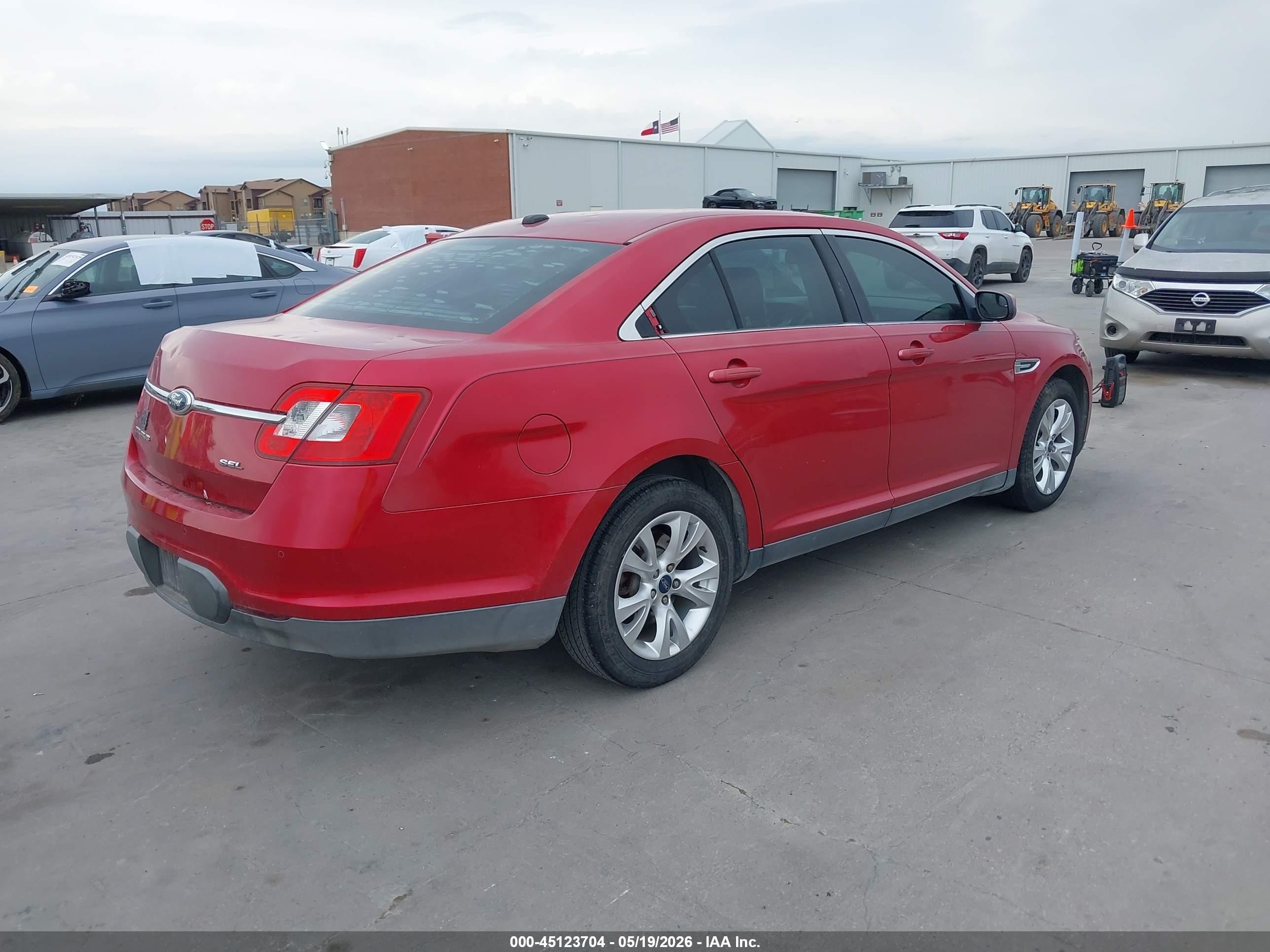 2012 Ford Taurus Sel Red vin: 1FAHP2EWXCG123619