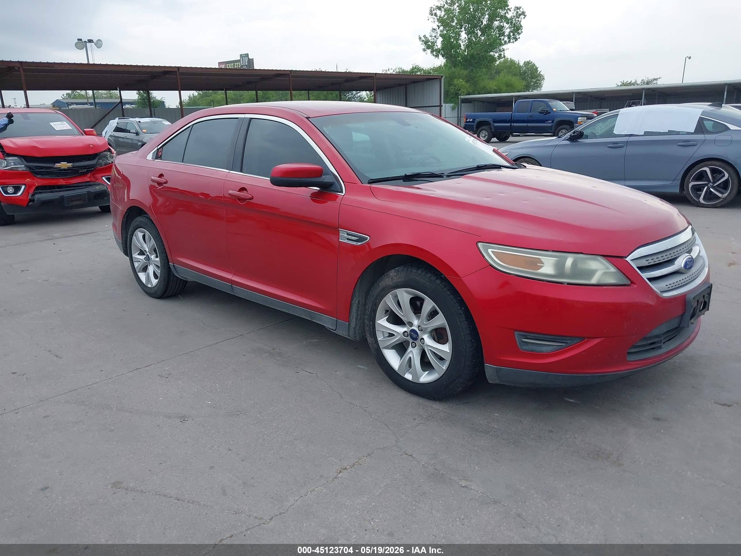 2012 Ford Taurus Sel Red vin: 1FAHP2EWXCG123619