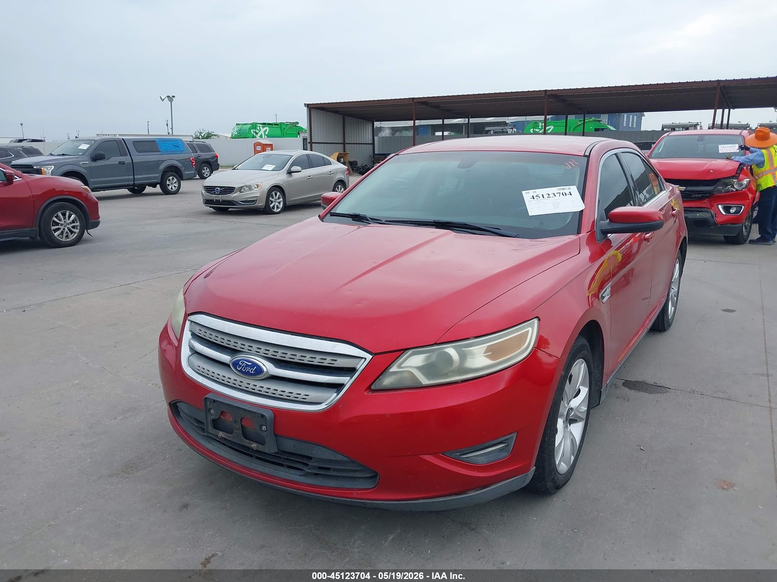 2012 Ford Taurus Sel Red vin: 1FAHP2EWXCG123619