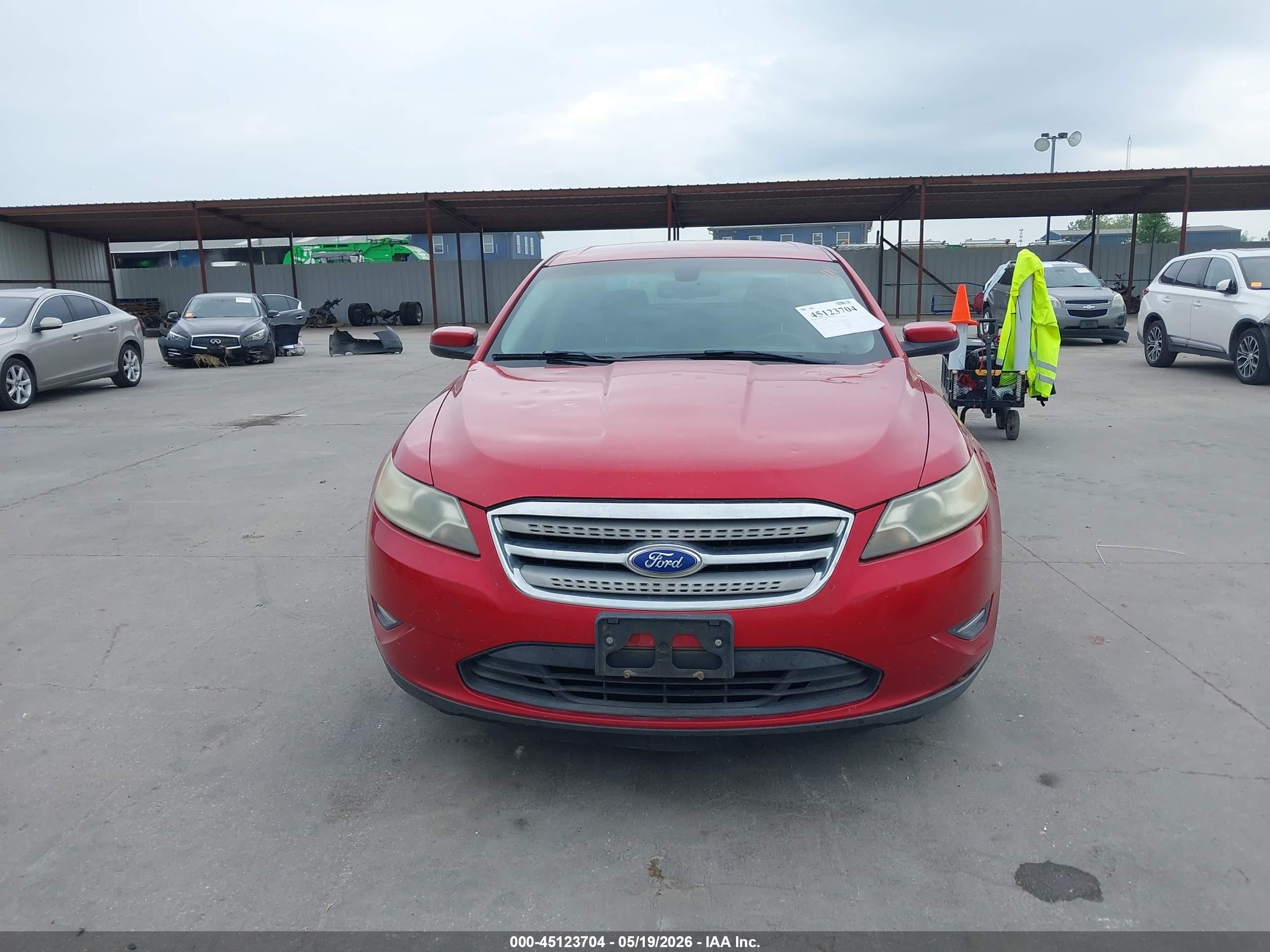 2012 Ford Taurus Sel Red vin: 1FAHP2EWXCG123619