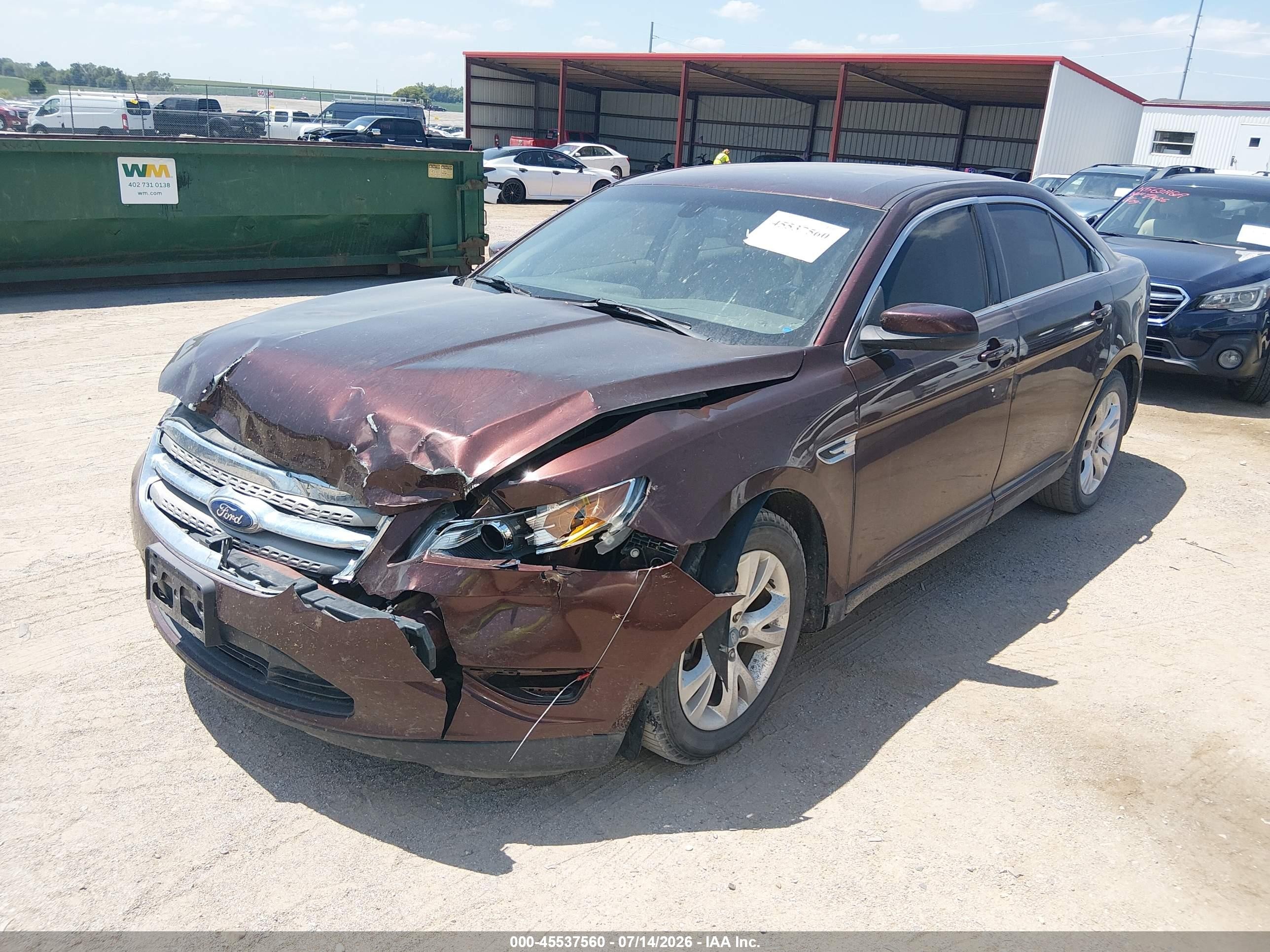 2012 Ford Taurus Sel Maroon vin: 1FAHP2EWXCG123815