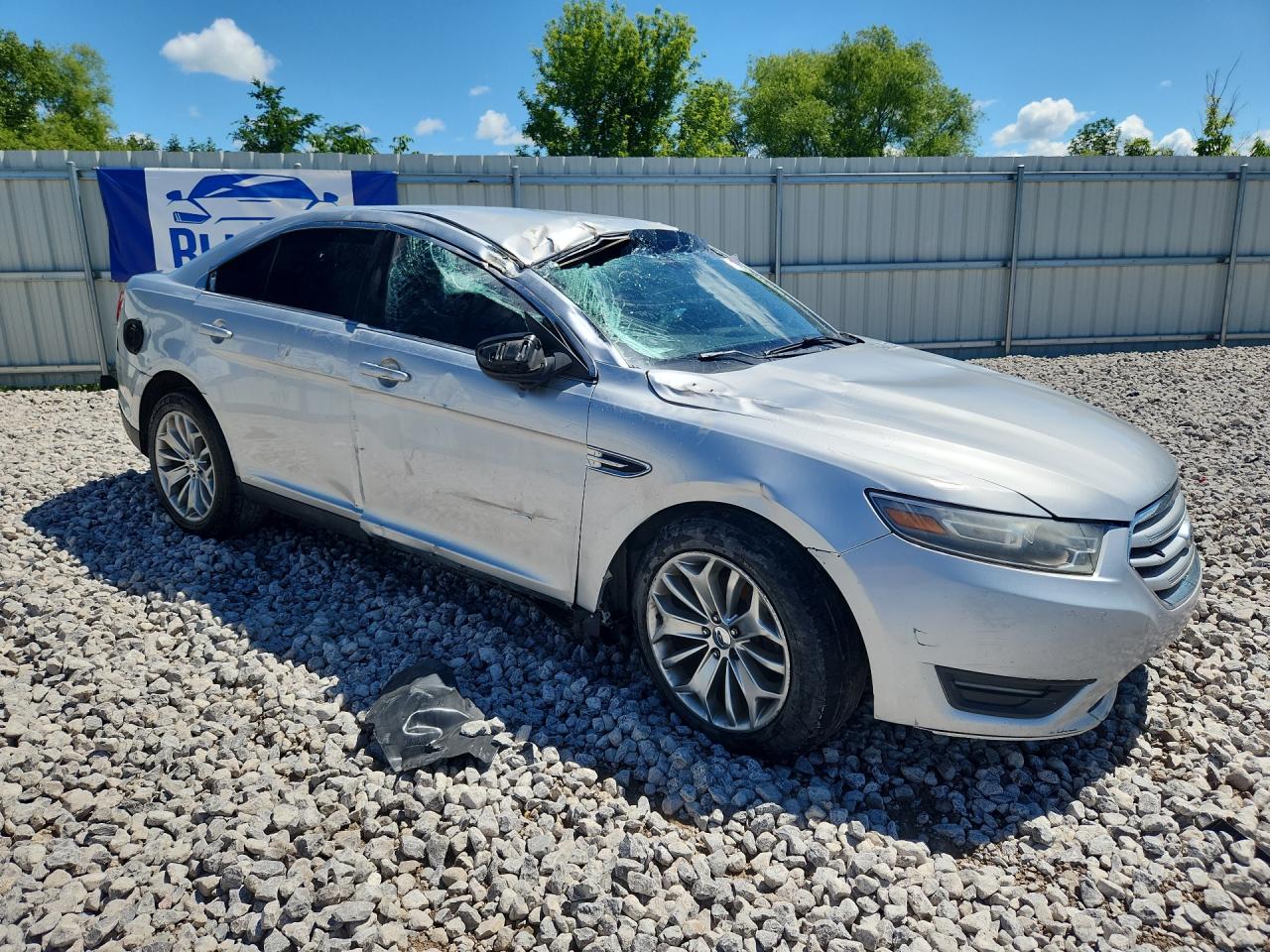 2013 Ford Taurus Silver vin: 1FAHP2F80DG200645 Damage: Right Rear Door, Dent(S) W/ Paint Dmg, > 12 Inches