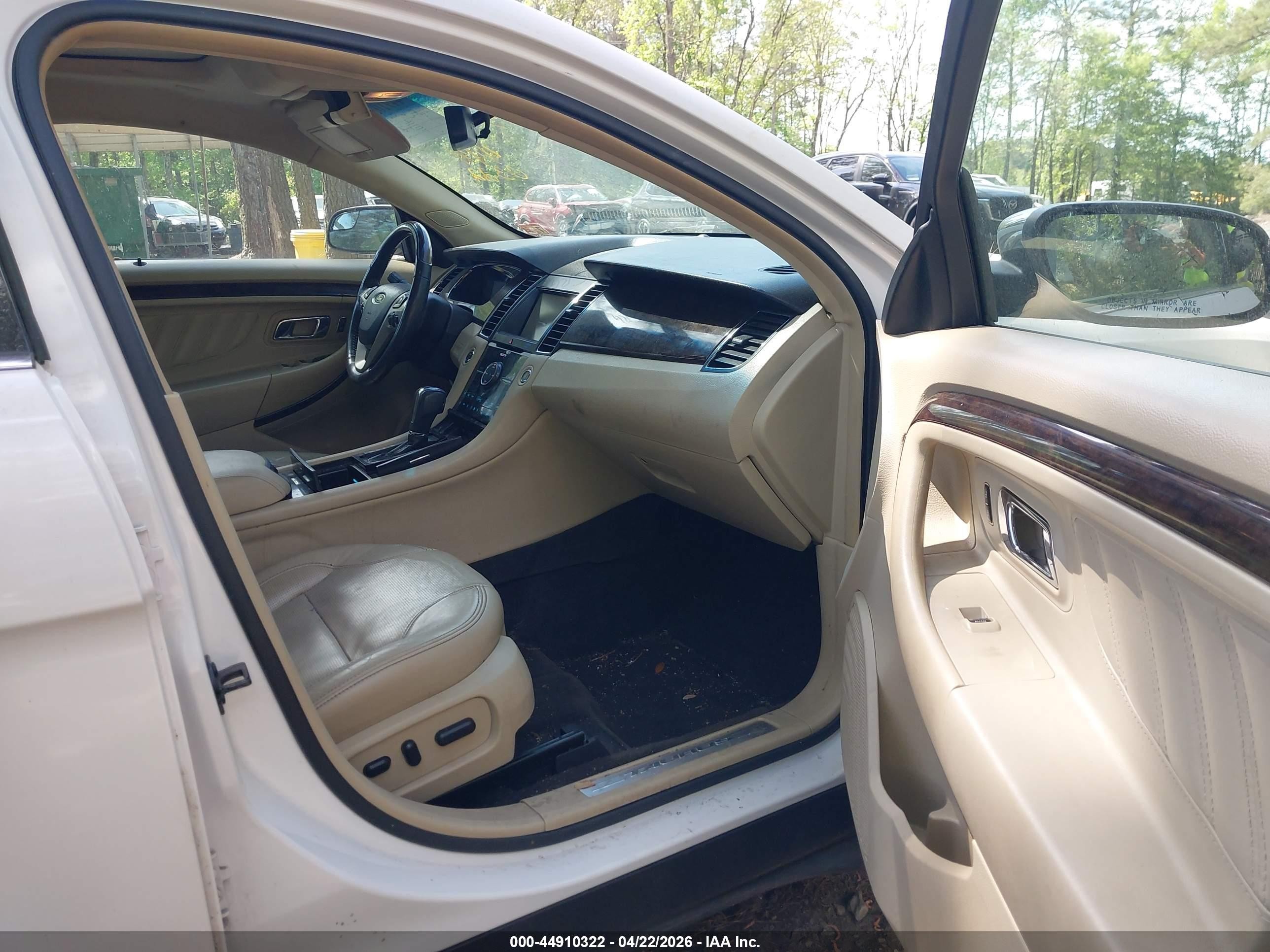 2013 Ford Taurus Limited White vin: 1FAHP2F81DG104619