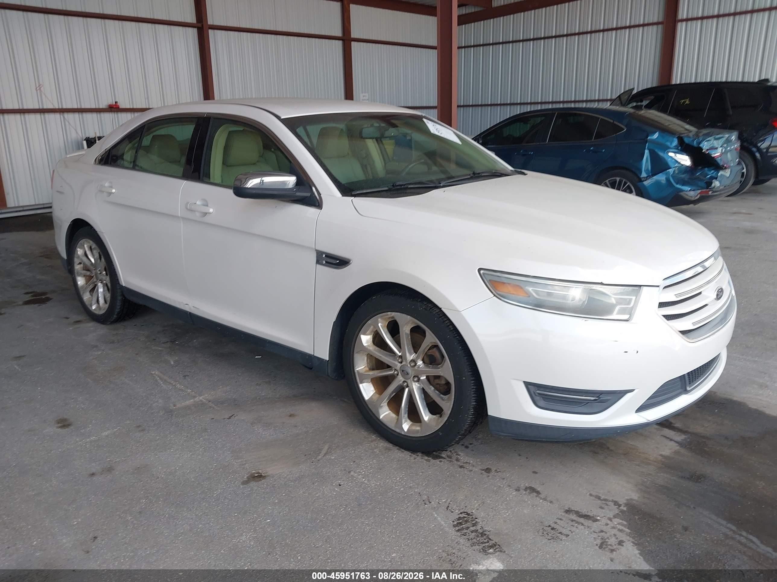 2013 Ford Taurus Limited White vin: 1FAHP2F82DG190250