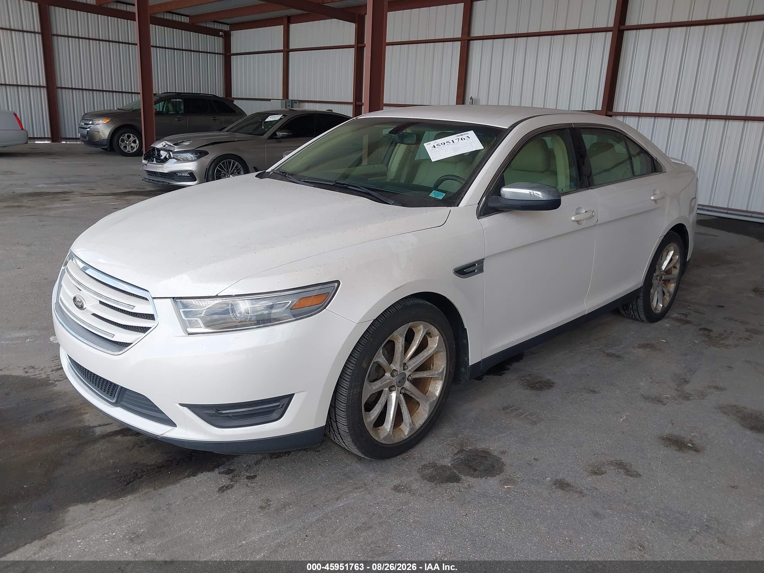 2013 Ford Taurus Limited White vin: 1FAHP2F82DG190250