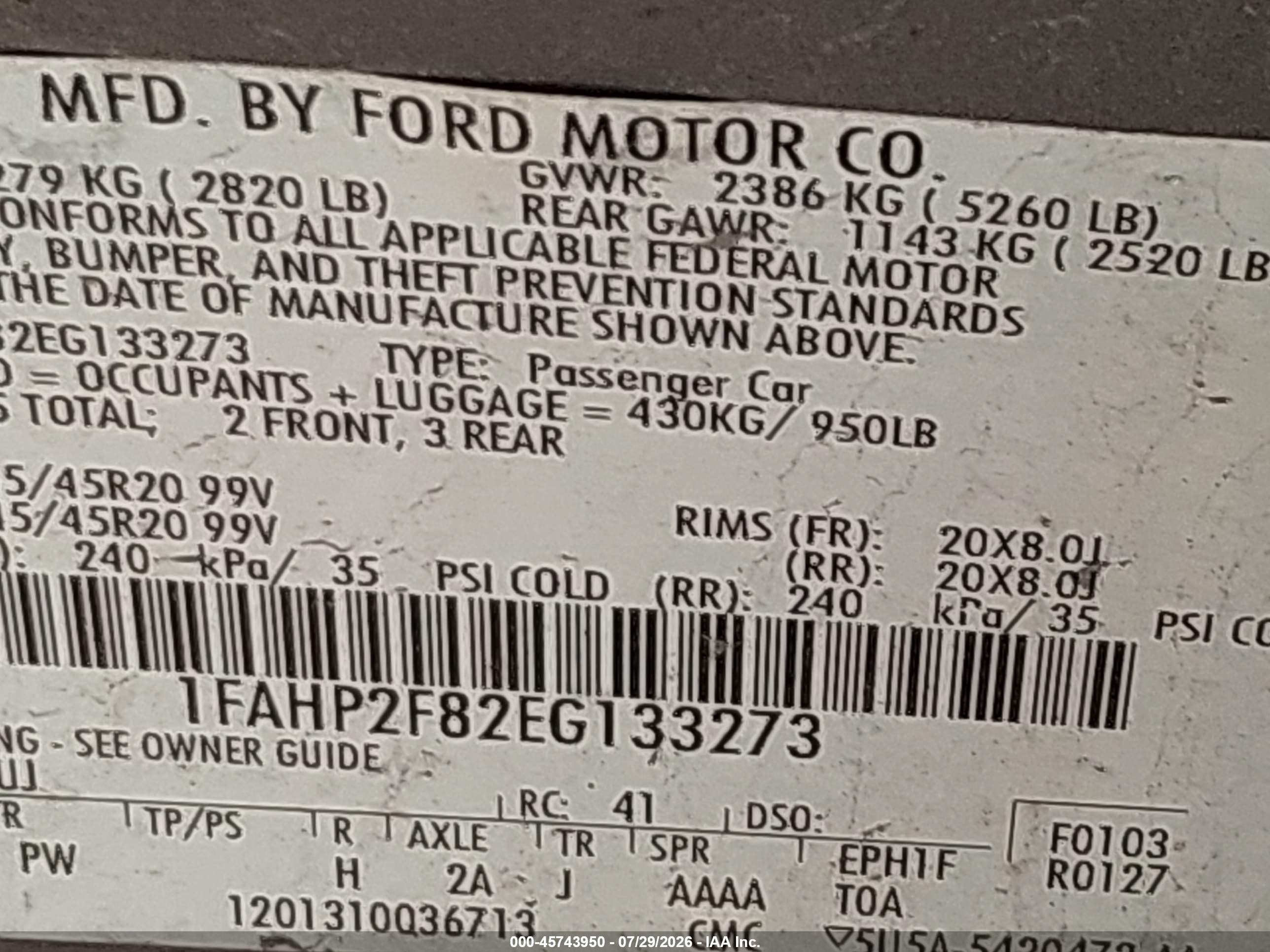 2014 Ford Taurus Limited Gray vin: 1FAHP2F82EG133273