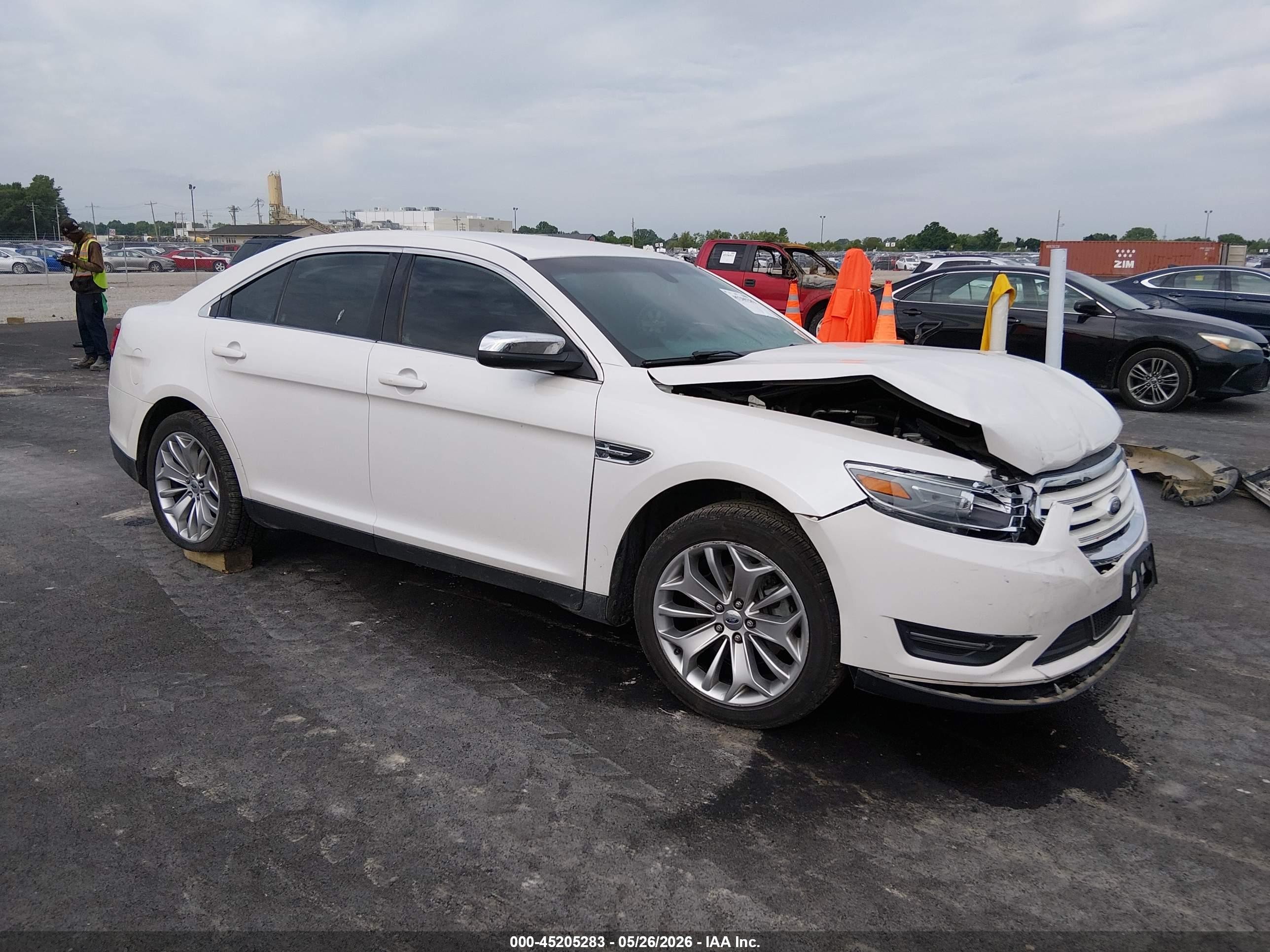 2013 Ford Taurus Limited White vin: 1FAHP2F83DG235115