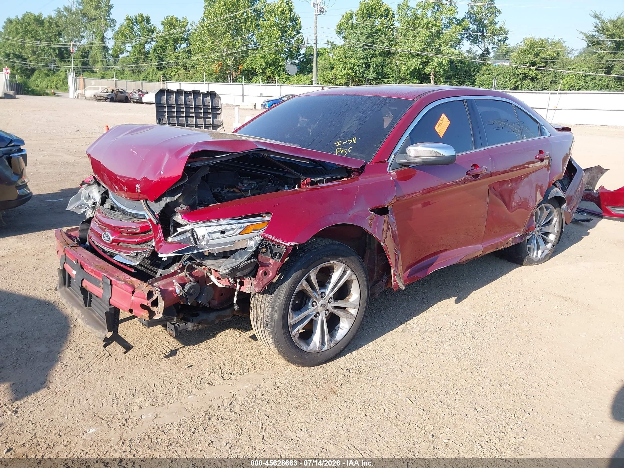 2013 Ford Taurus Limited Red vin: 1FAHP2F84DG131362