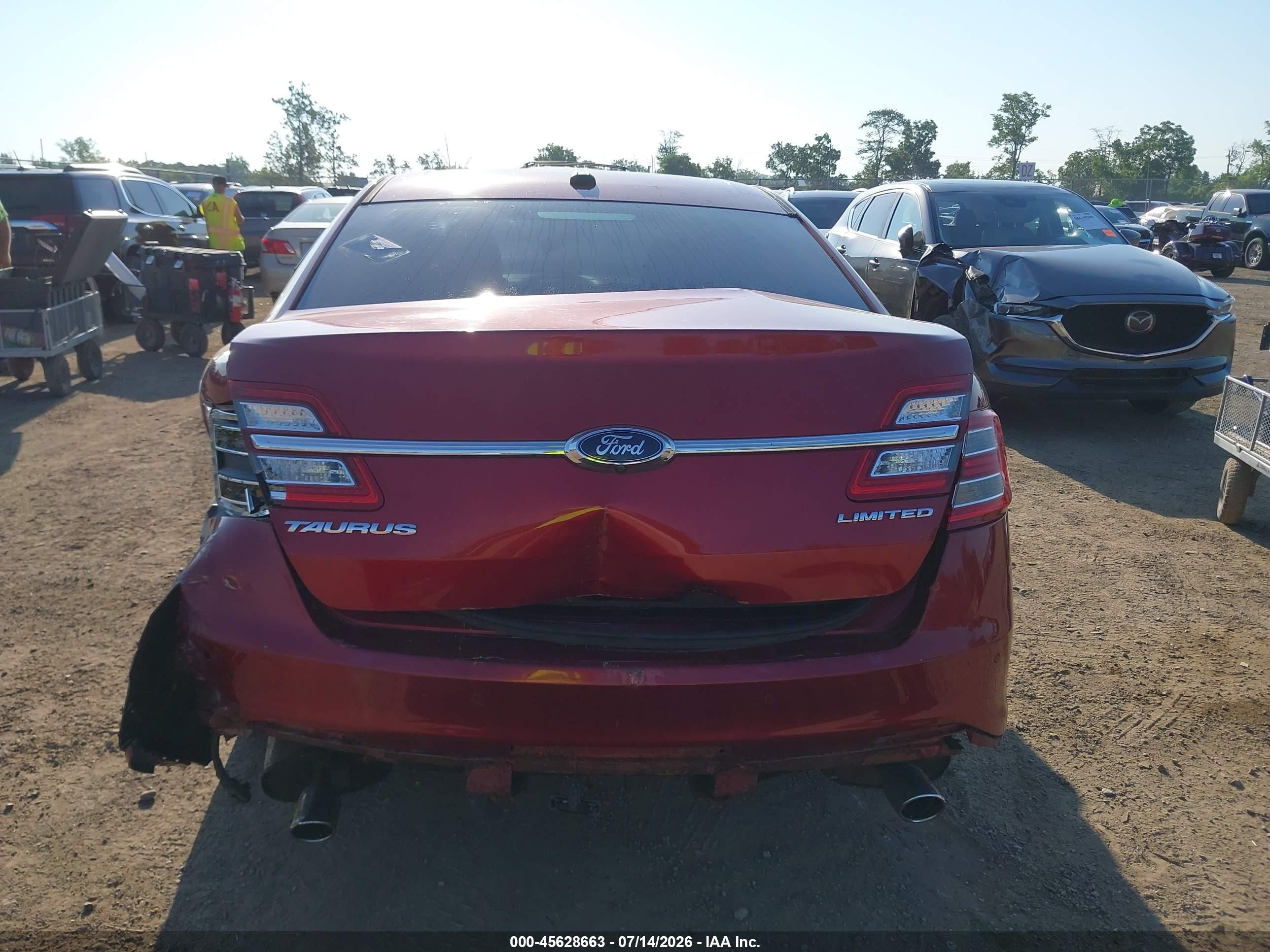 2013 Ford Taurus Limited Red vin: 1FAHP2F84DG131362