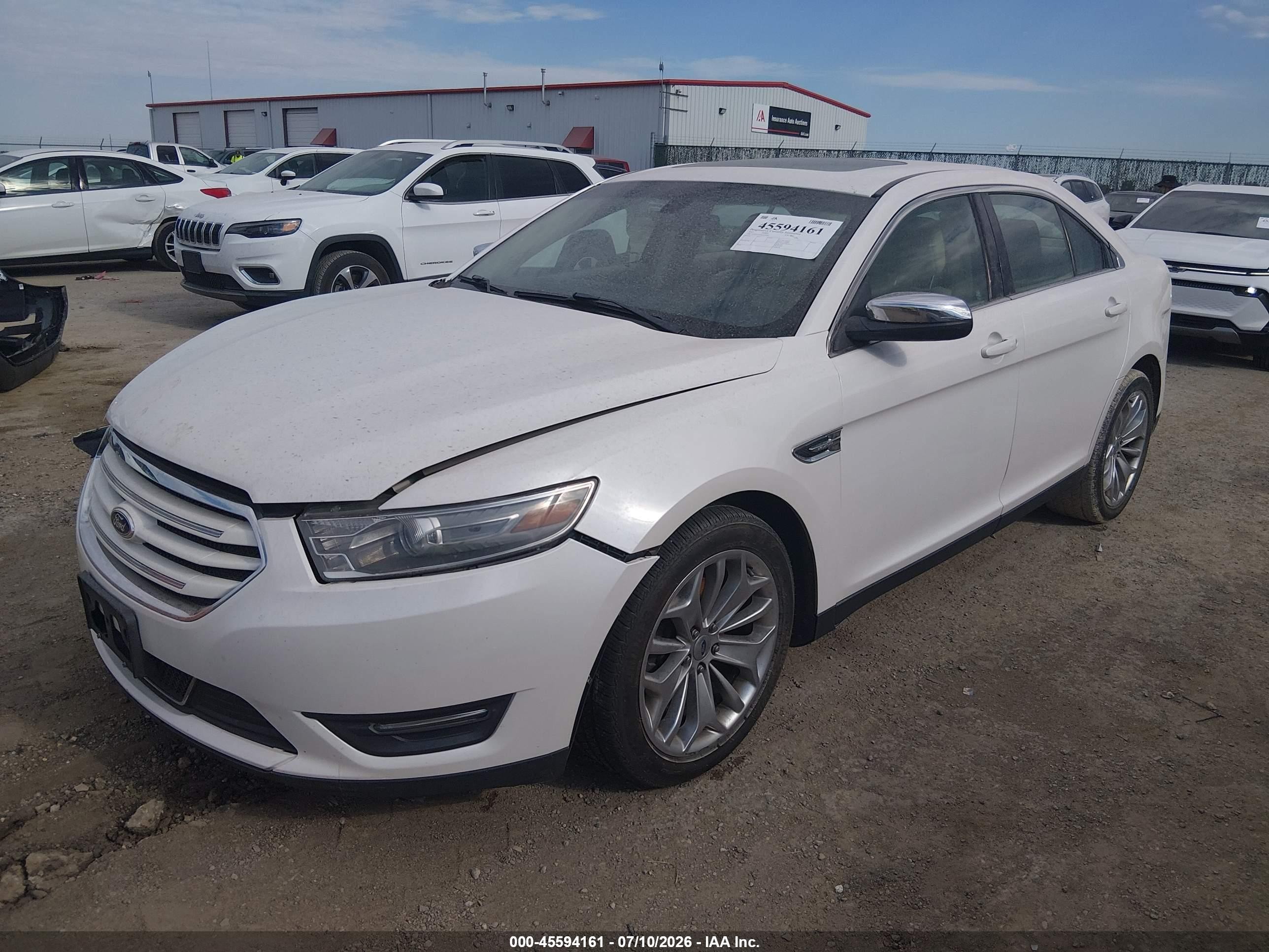 2013 Ford Taurus Limited White vin: 1FAHP2F85DG226609