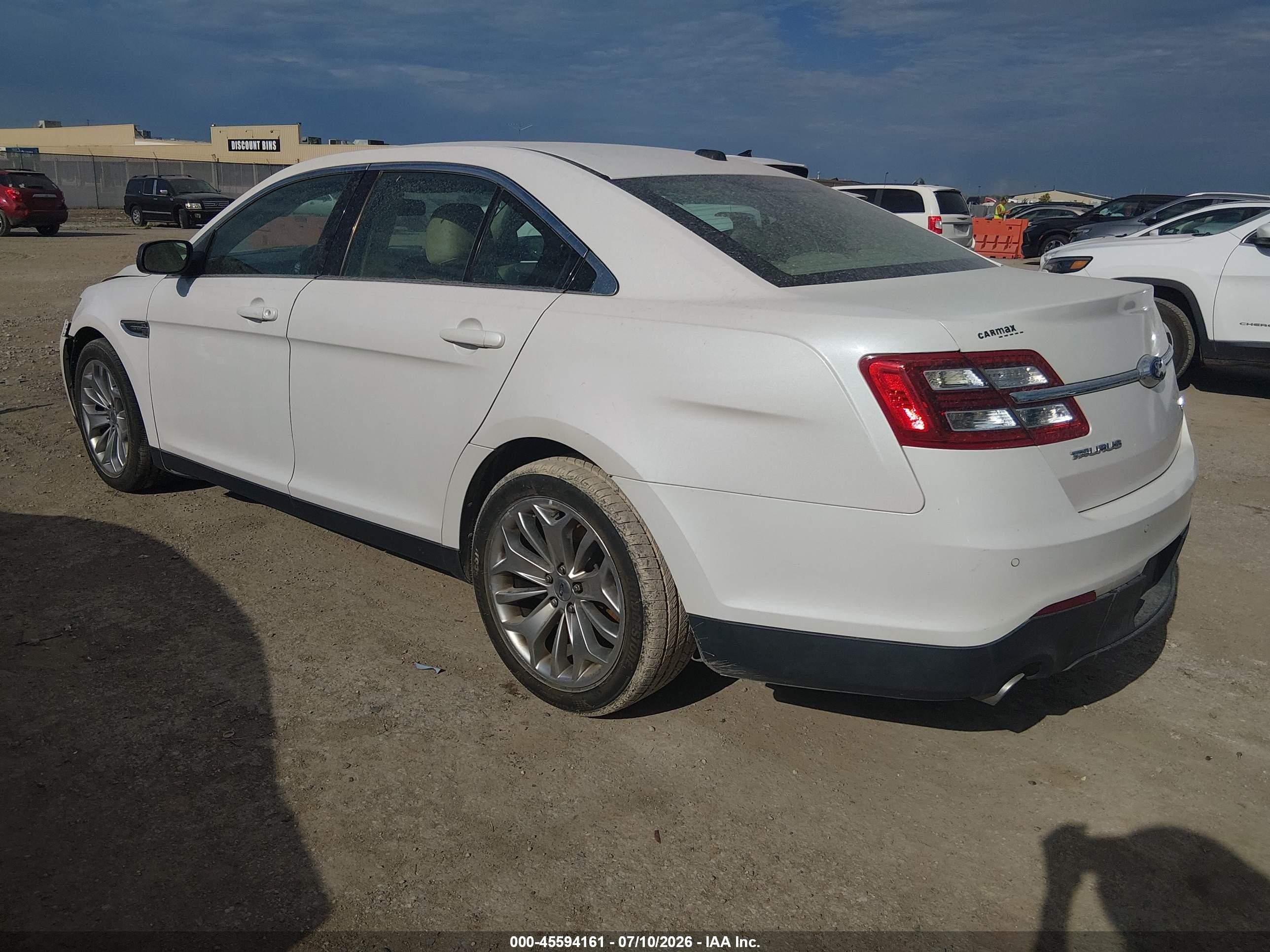 2013 Ford Taurus Limited White vin: 1FAHP2F85DG226609