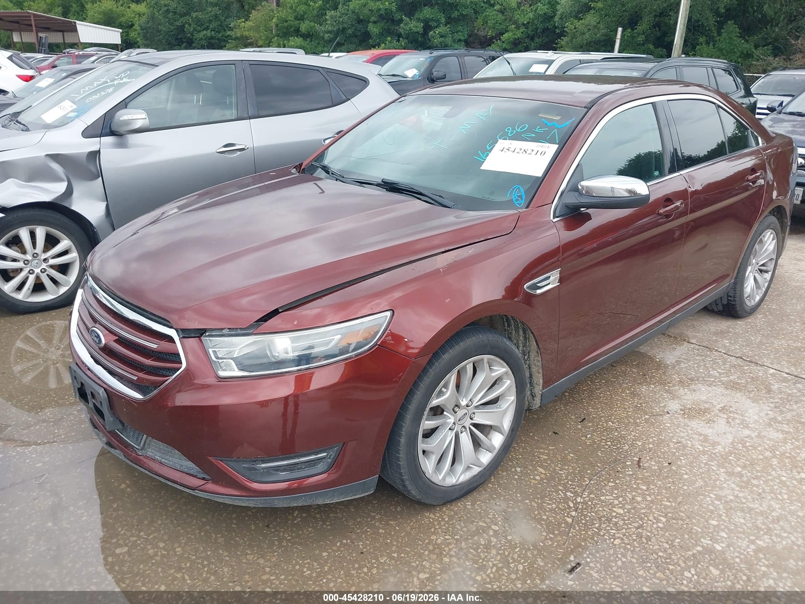 2015 Ford Taurus Limited Burgundy vin: 1FAHP2F85FG165586