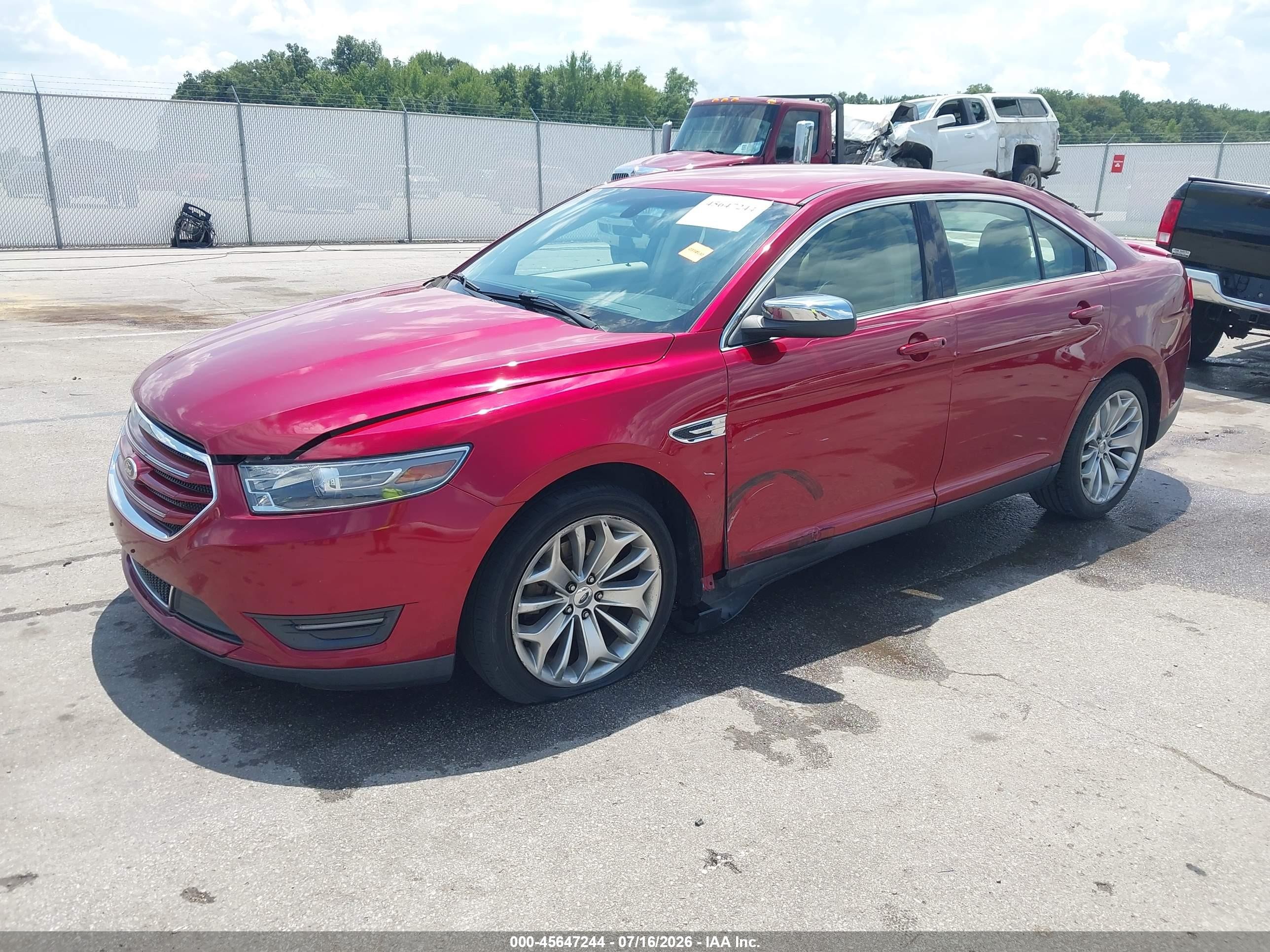 2013 Ford Taurus Limited Red vin: 1FAHP2F86DG127829