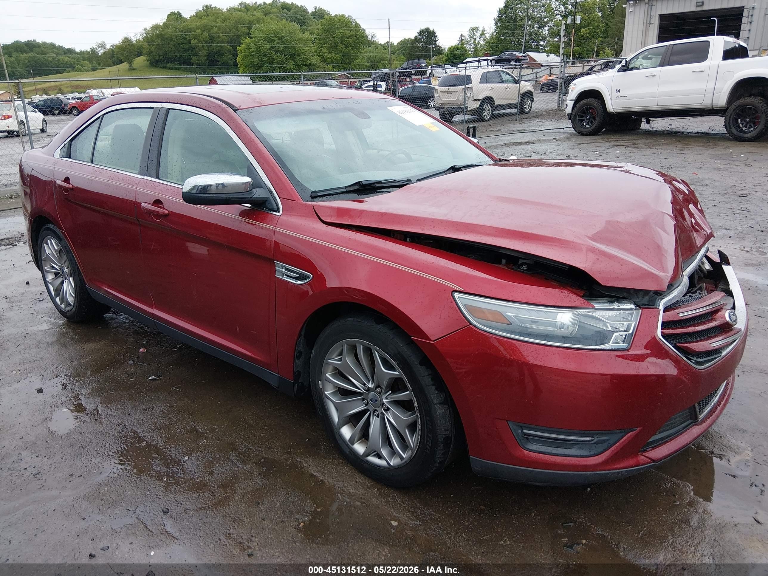 2013 Ford Taurus Limited Maroon vin: 1FAHP2F86DG131556