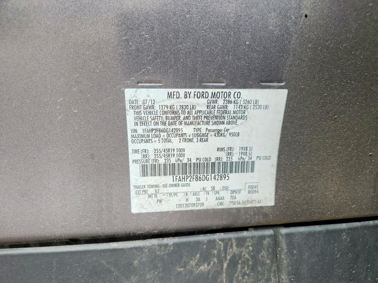 2013 Ford Taurus Limited Silver vin: 1FAHP2F86DG142895