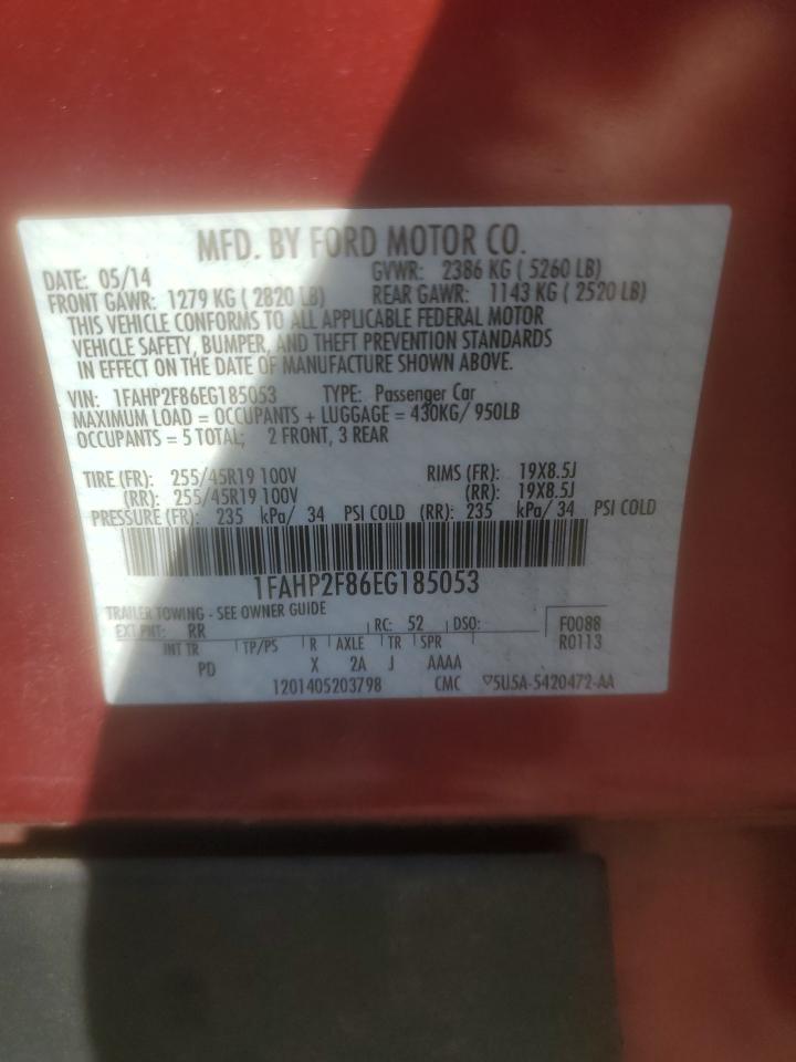 2014 Ford Taurus Limited Burgundy vin: 1FAHP2F86EG185053