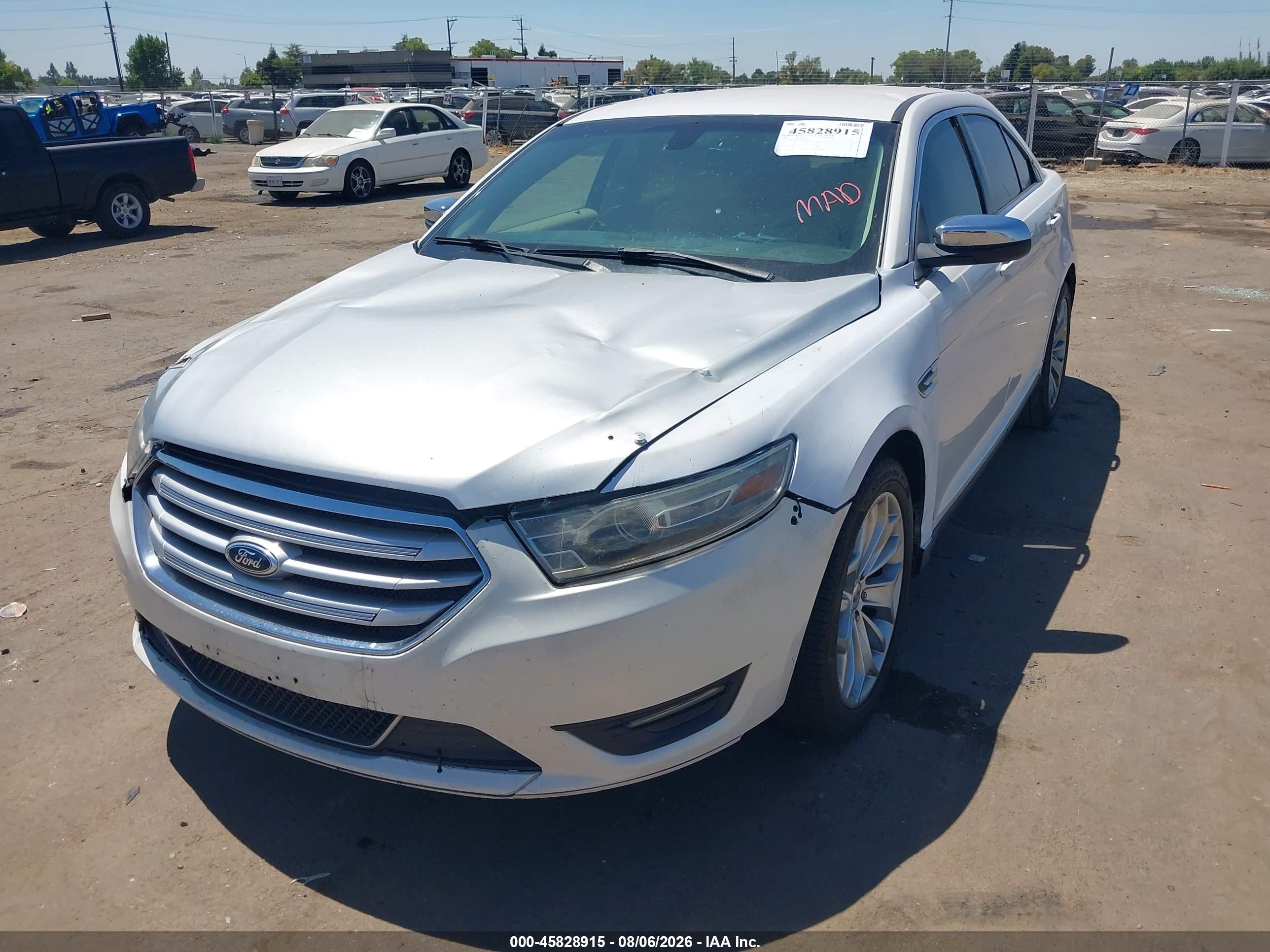 2015 Ford Taurus Limited Белый vin: 1FAHP2F86FG165600