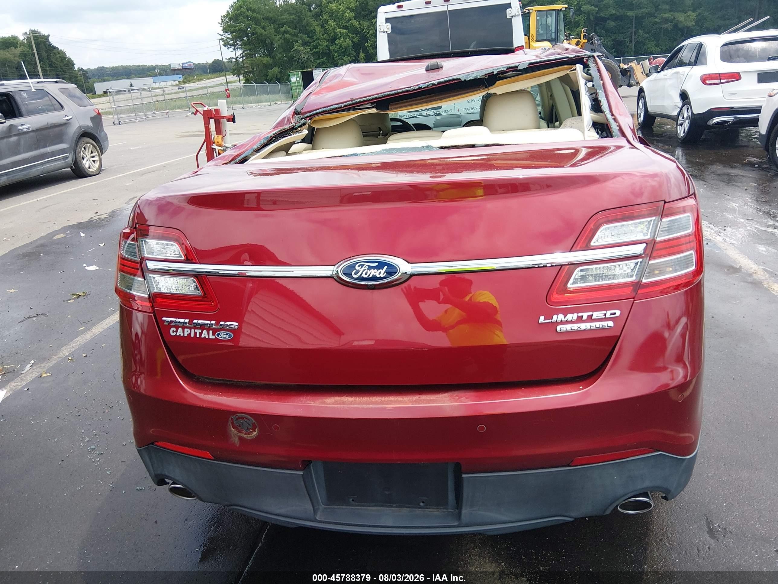 2013 Ford Taurus Limited Красный vin: 1FAHP2F87DG115317