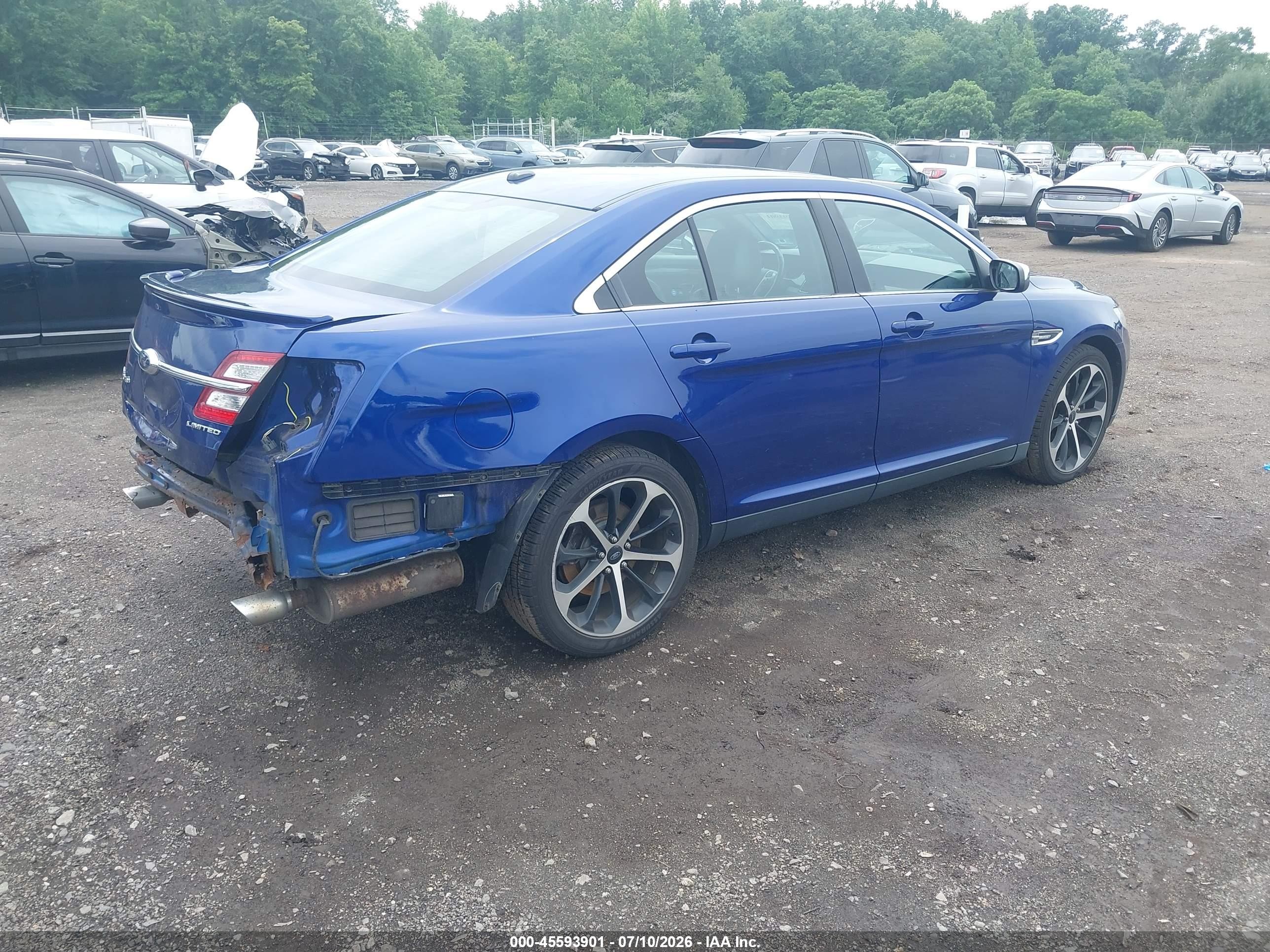 2014 Ford Taurus Limited Blue vin: 1FAHP2F88EG133438