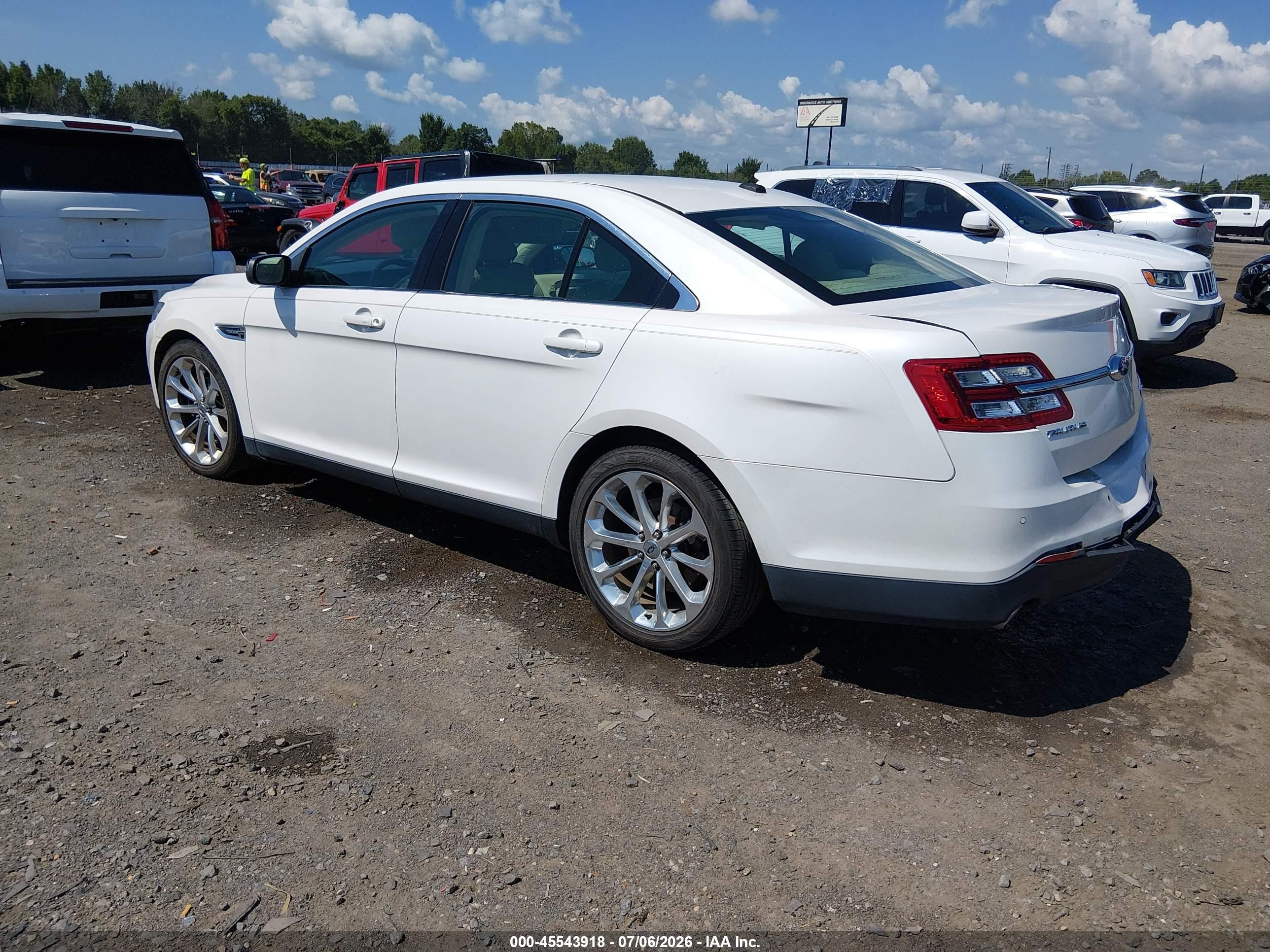 2013 Ford Taurus Limited White vin: 1FAHP2F89DG107431