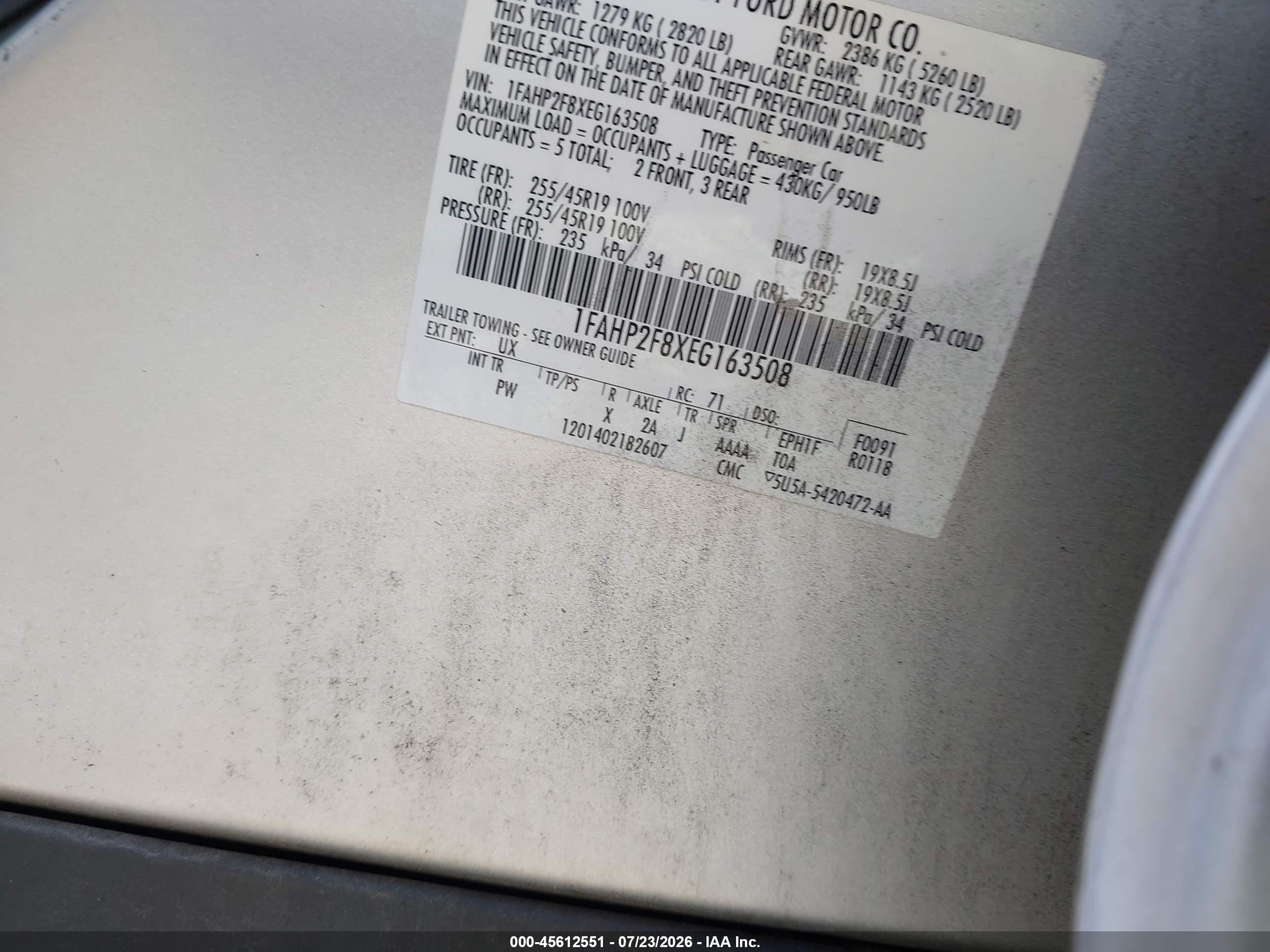 2014 Ford Taurus Limited Silver vin: 1FAHP2F8XEG163508