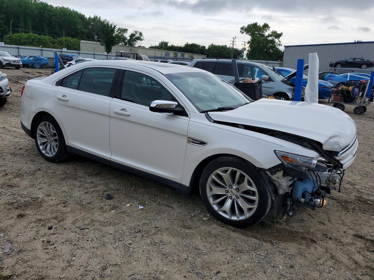 2014 Ford Taurus Limited White vin: 1FAHP2F90EG109689