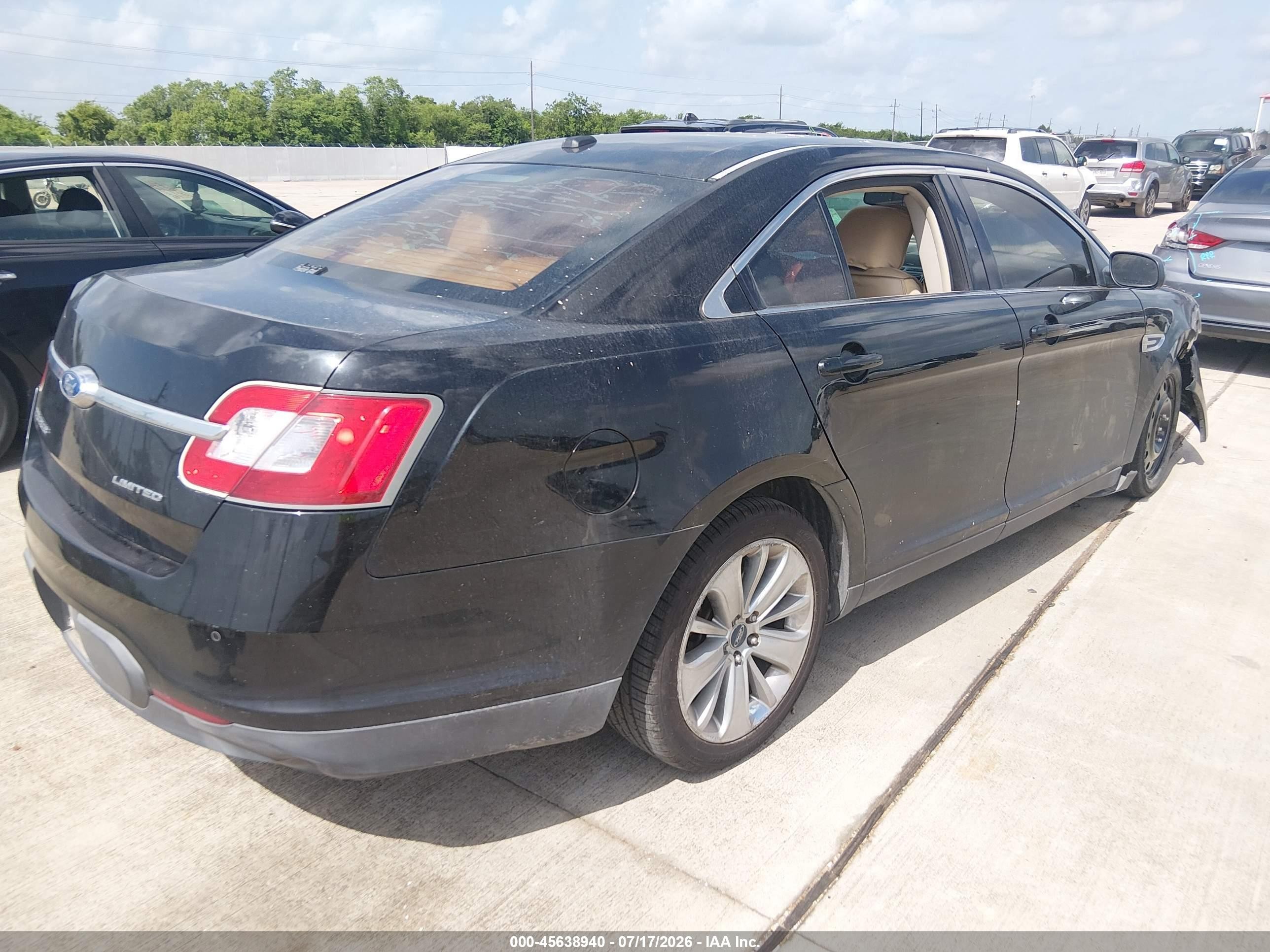 2012 Ford Taurus Limited Black vin: 1FAHP2FW0CG123661