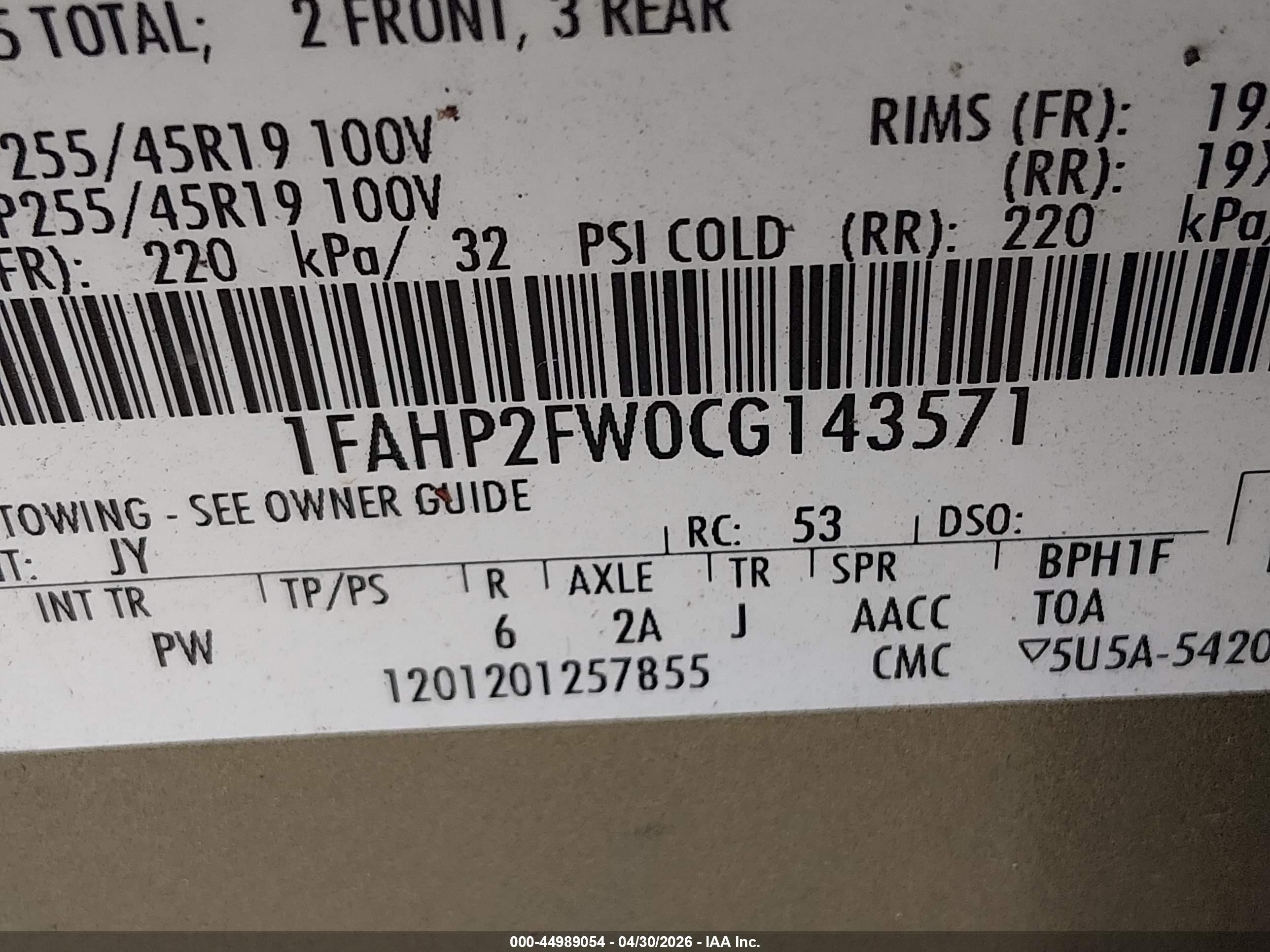 2012 Ford Taurus Limited Зеленый vin: 1FAHP2FW0CG143571