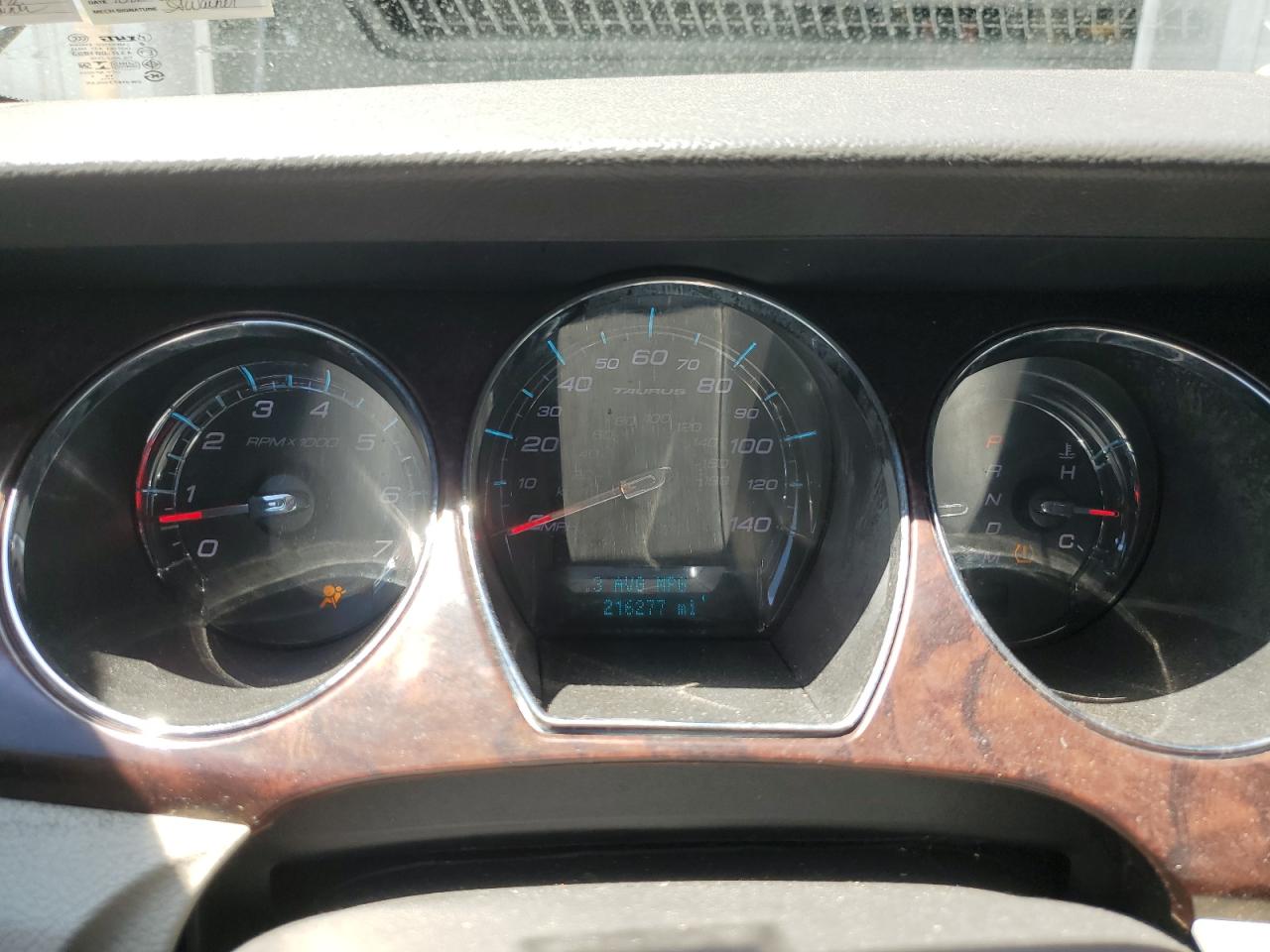 2011 Ford Taurus Limited Black vin: 1FAHP2FW1BG140385 Damage: Warning Light - Air Bag, On, Unacceptable