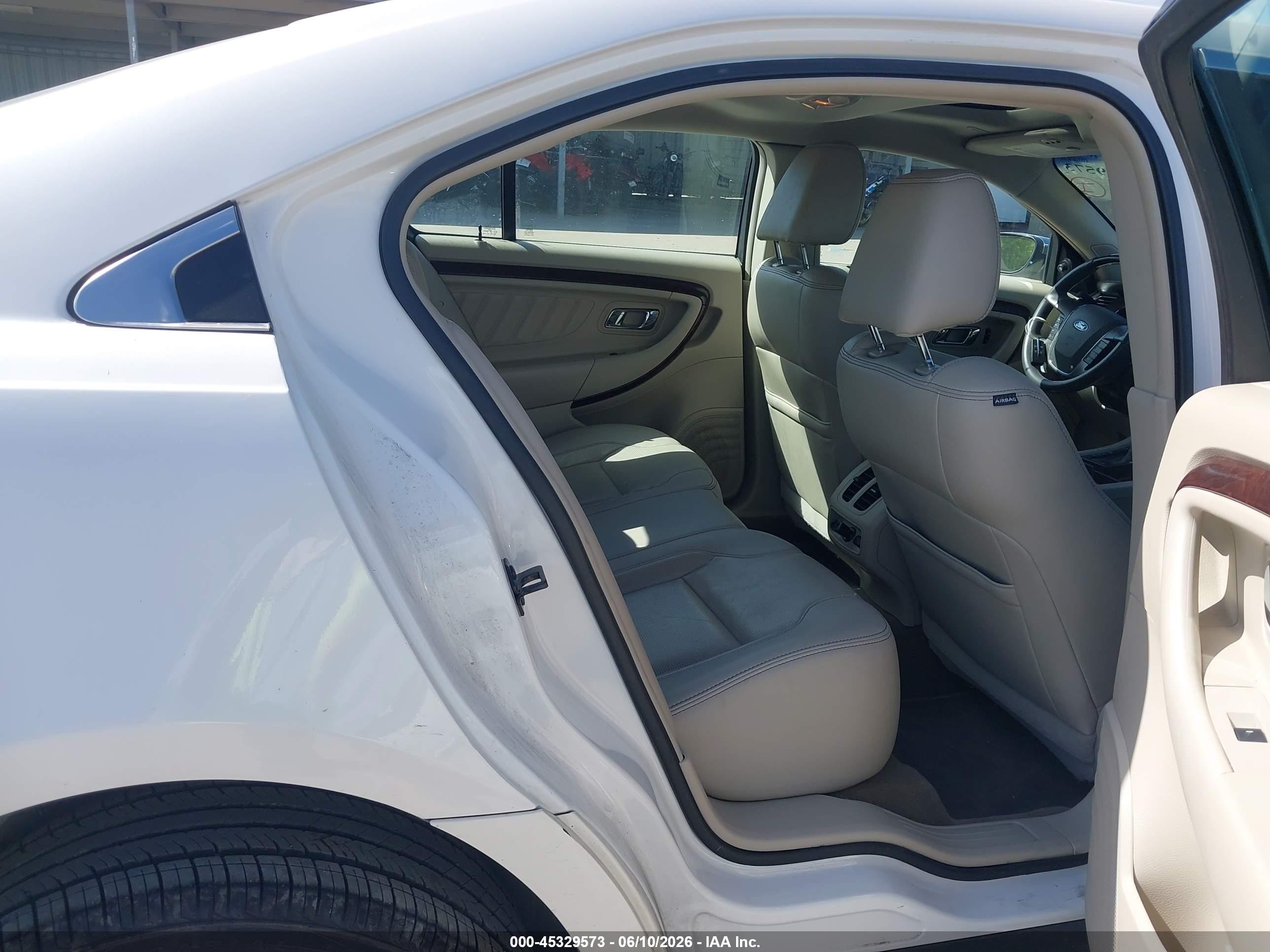 2012 Ford Taurus Limited White vin: 1FAHP2FW4CG143380