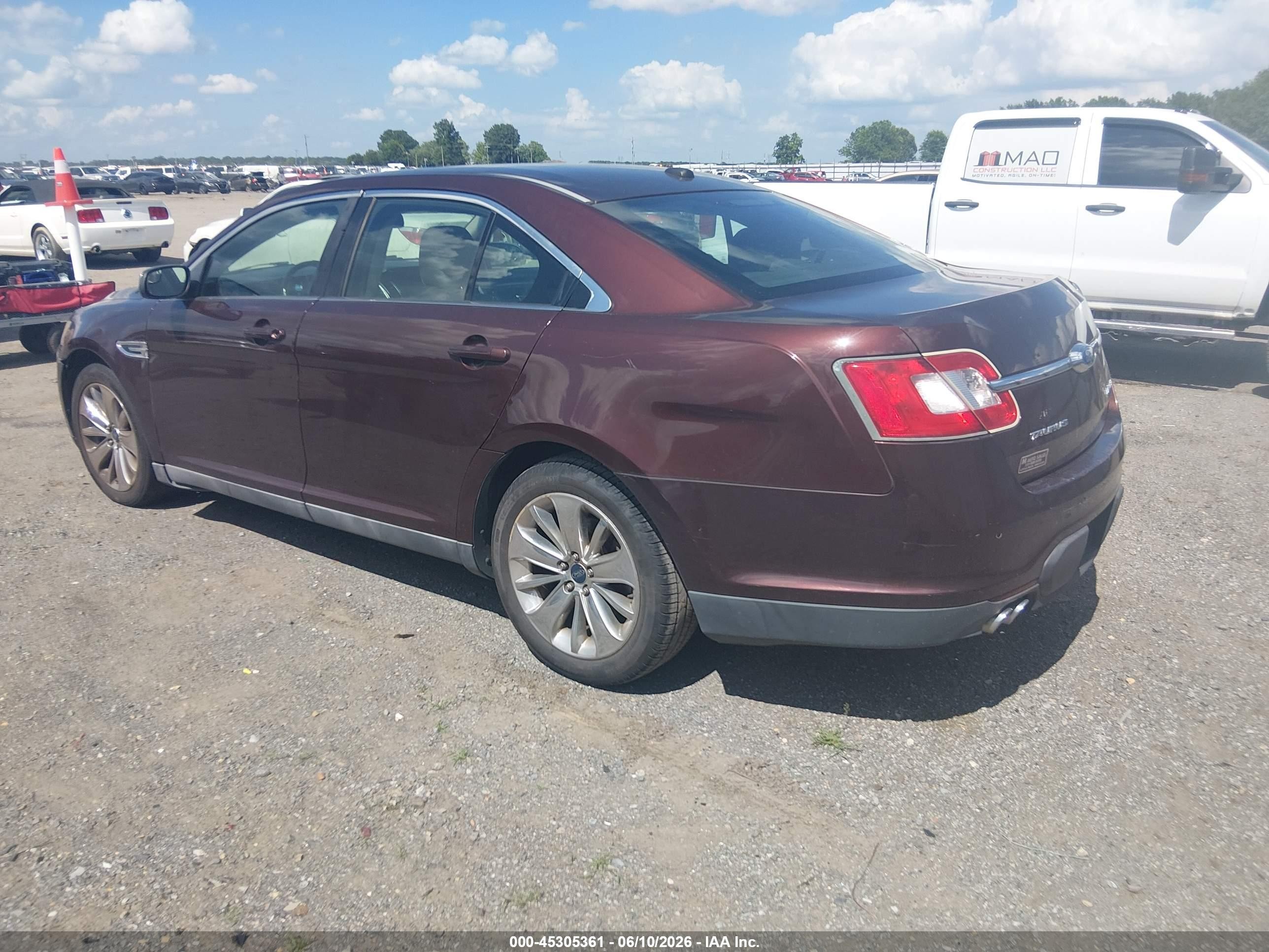 2012 Ford Taurus Limited Burgundy vin: 1FAHP2FW6CG101860