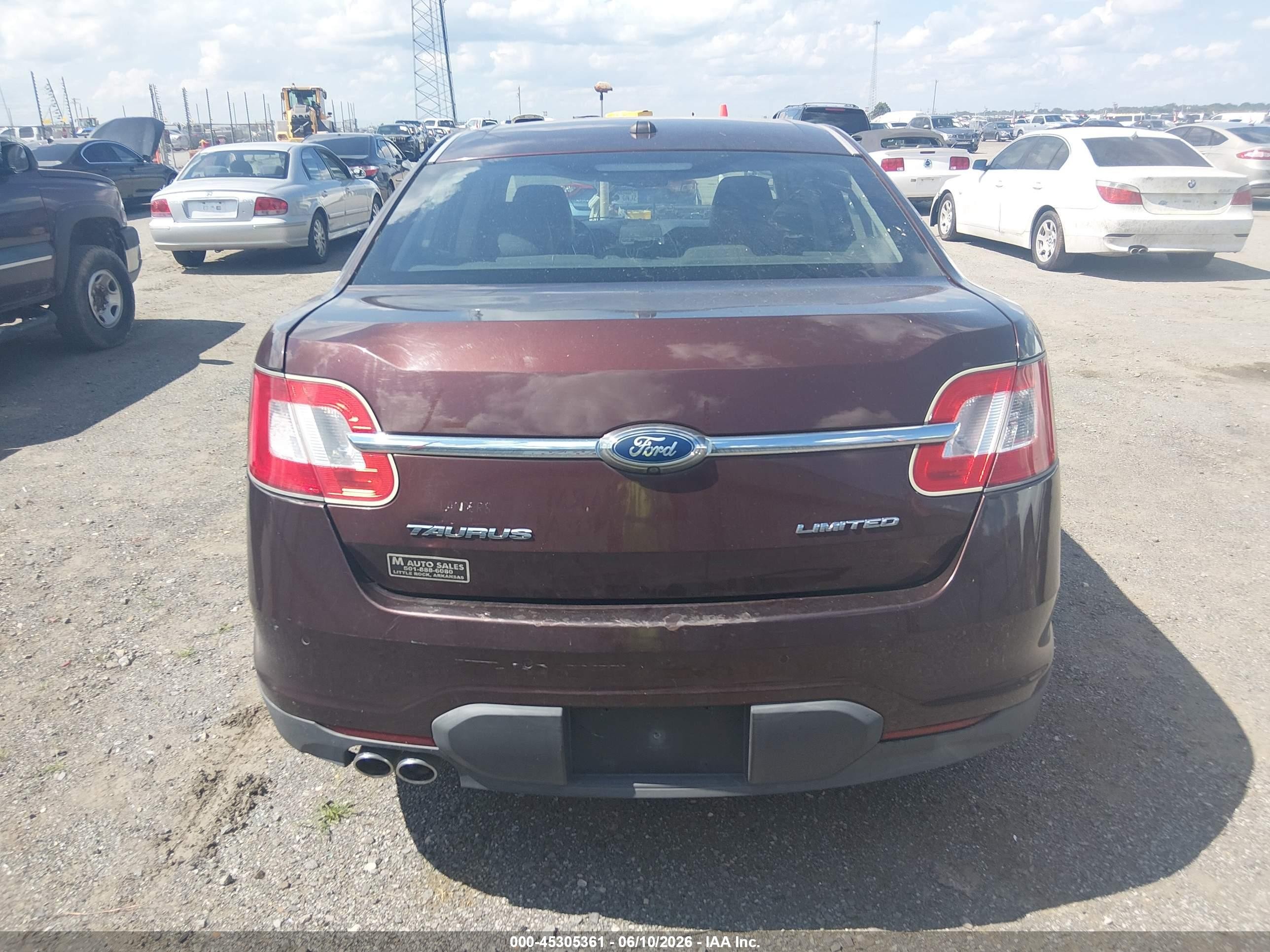 2012 Ford Taurus Limited Burgundy vin: 1FAHP2FW6CG101860