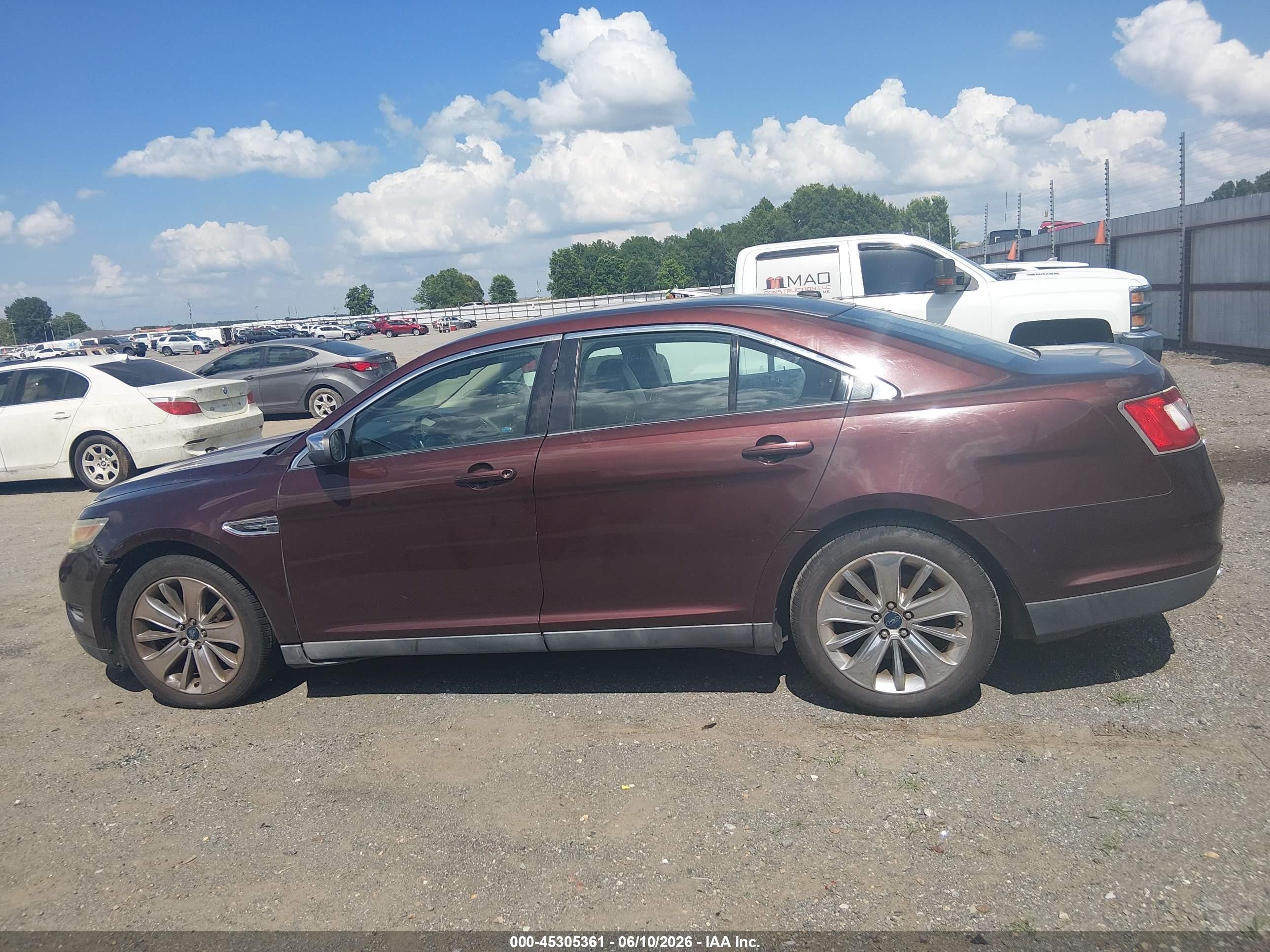 2012 Ford Taurus Limited Burgundy vin: 1FAHP2FW6CG101860