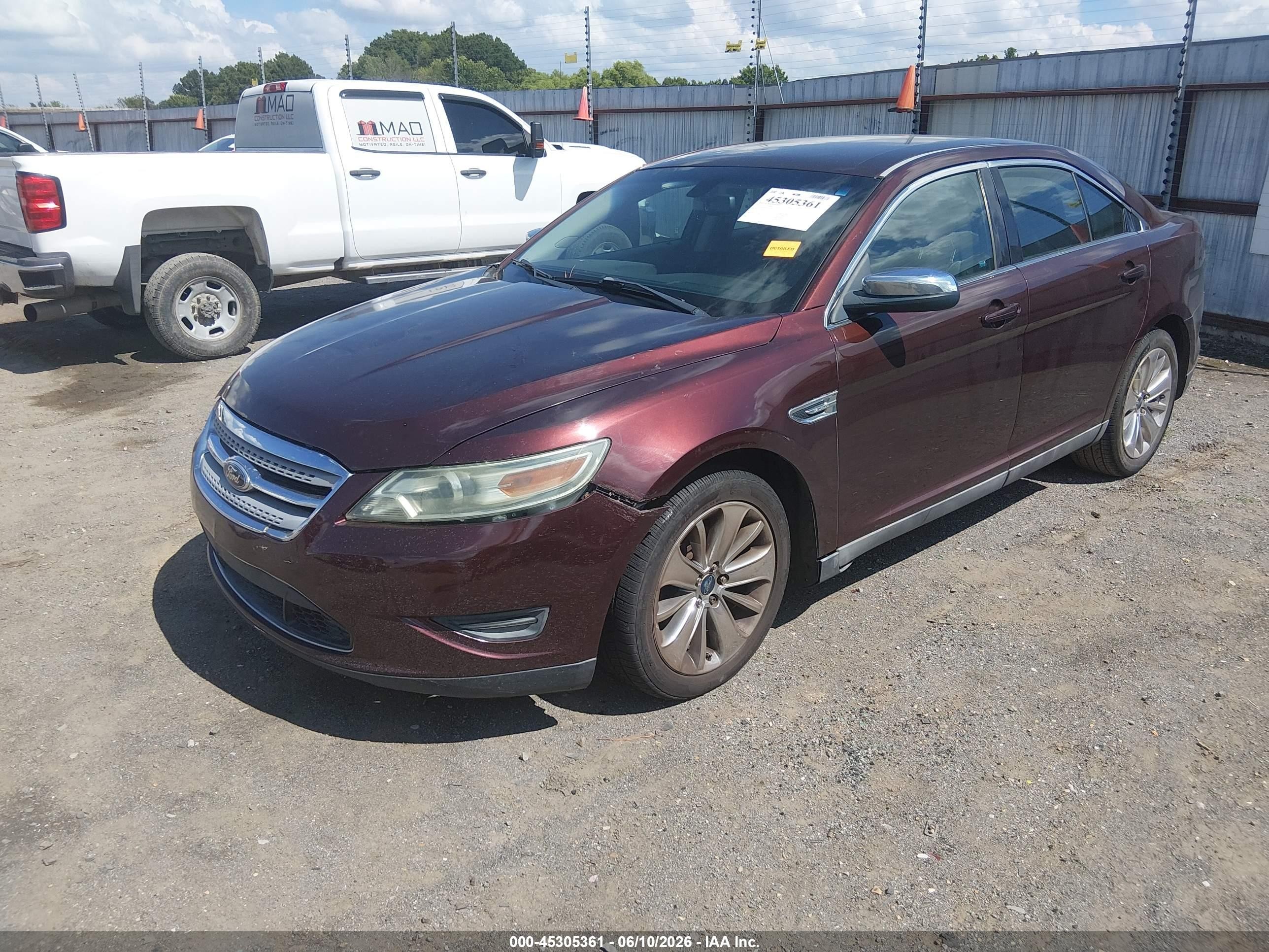 2012 Ford Taurus Limited Burgundy vin: 1FAHP2FW6CG101860