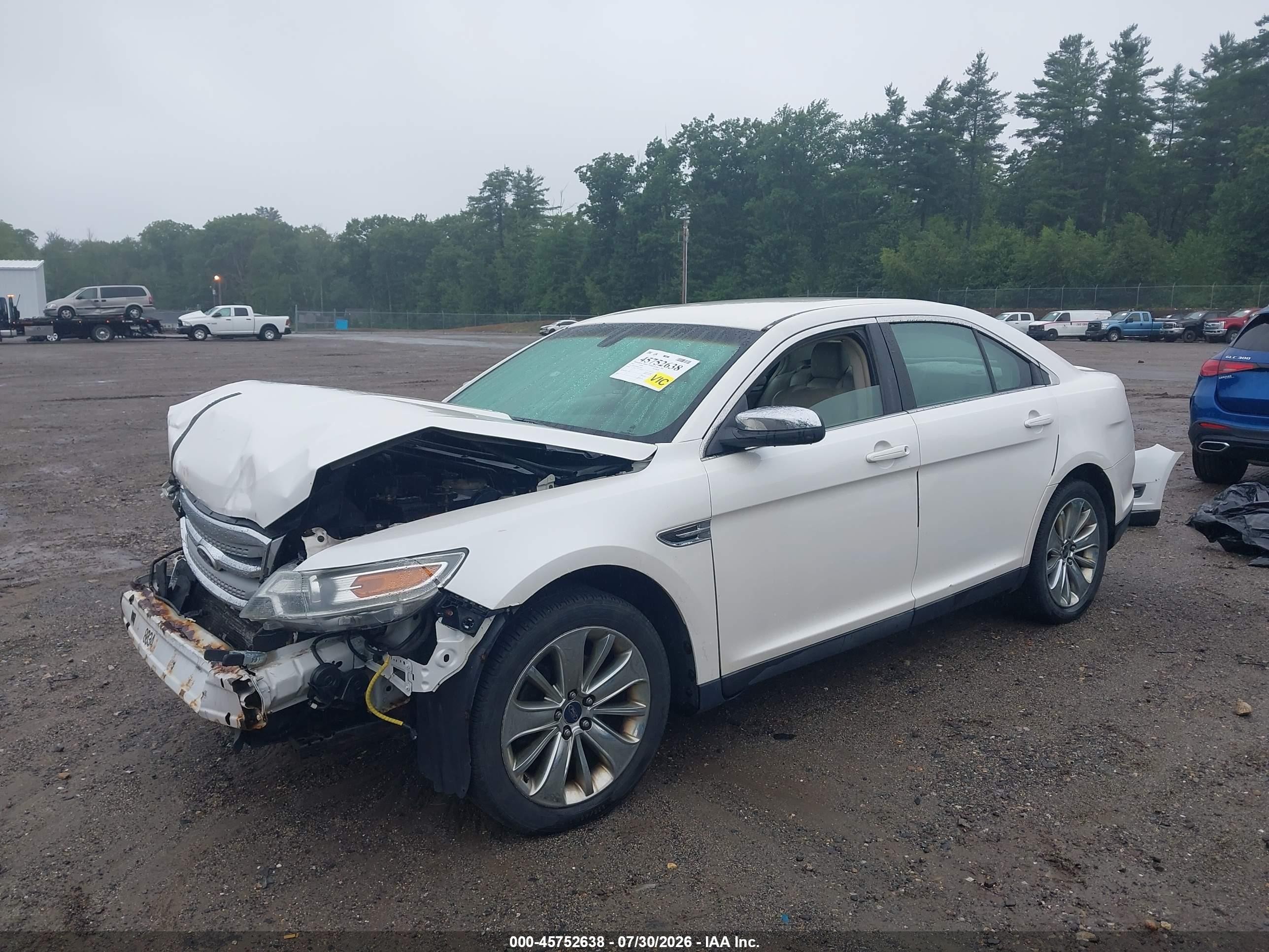 2010 Ford Taurus Limited White vin: 1FAHP2FWXAG170385