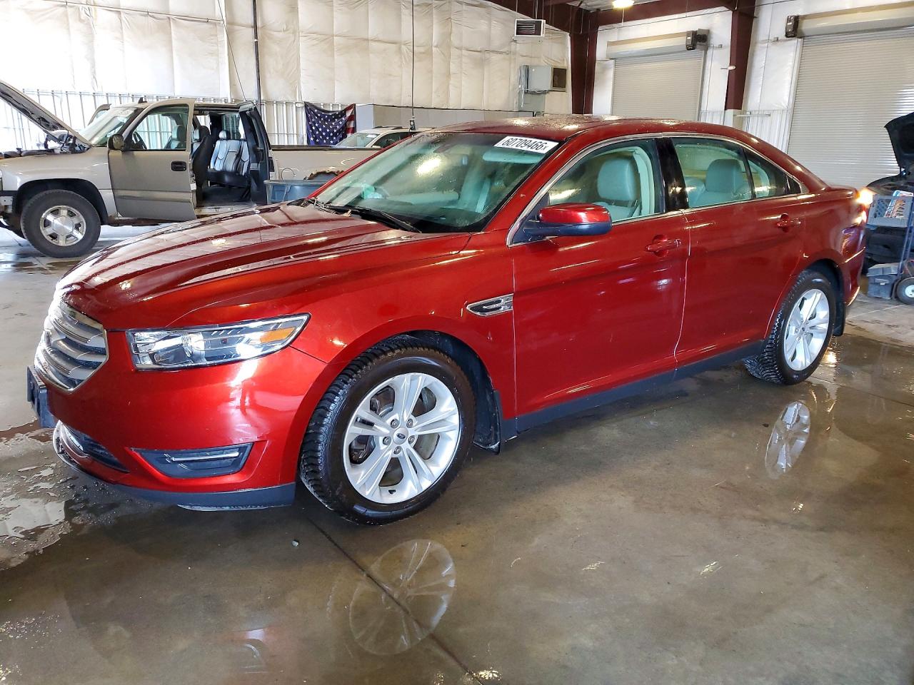 2014 Ford Taurus Sel Red vin: 1FAHP2H83EG183709