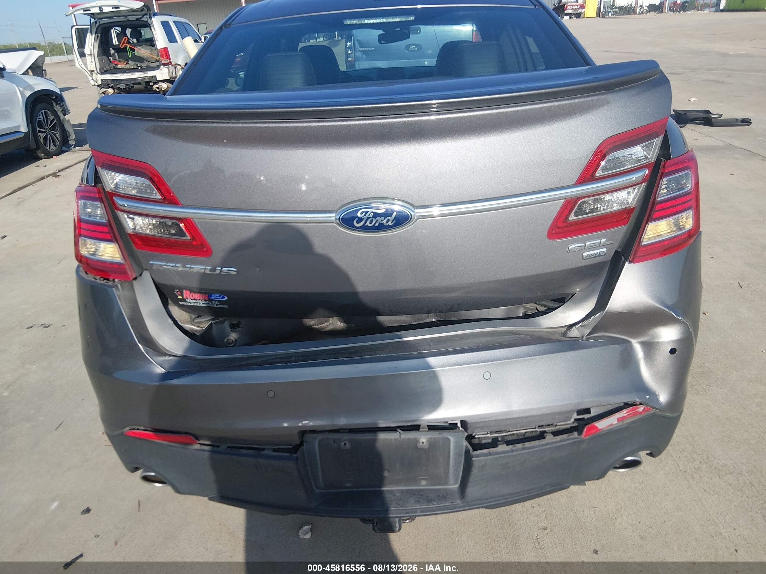 2013 Ford Taurus Sel Серый vin: 1FAHP2H84DG228560