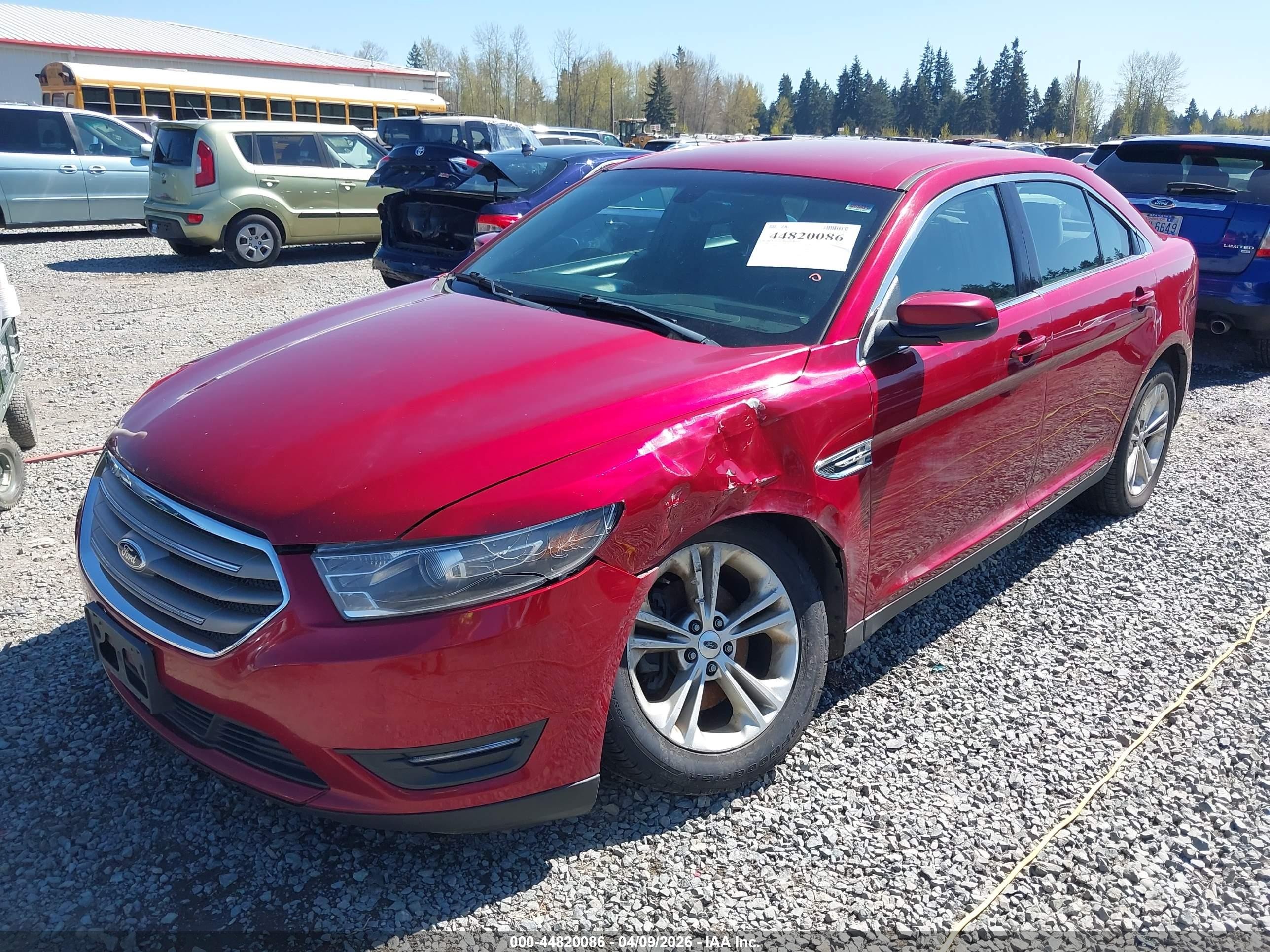 2014 Ford Taurus Sel Red vin: 1FAHP2H8XEG170780